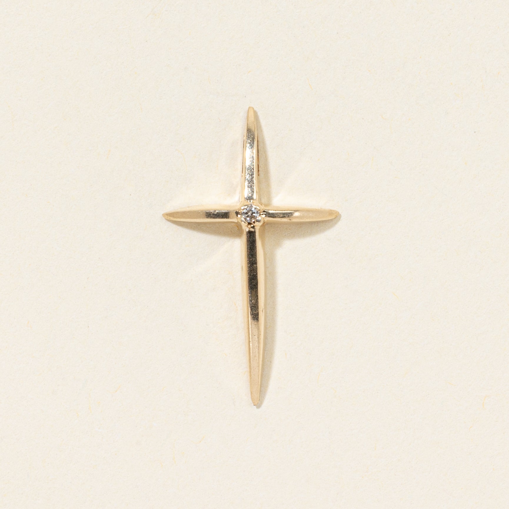 10k Diamond Cross Pendant