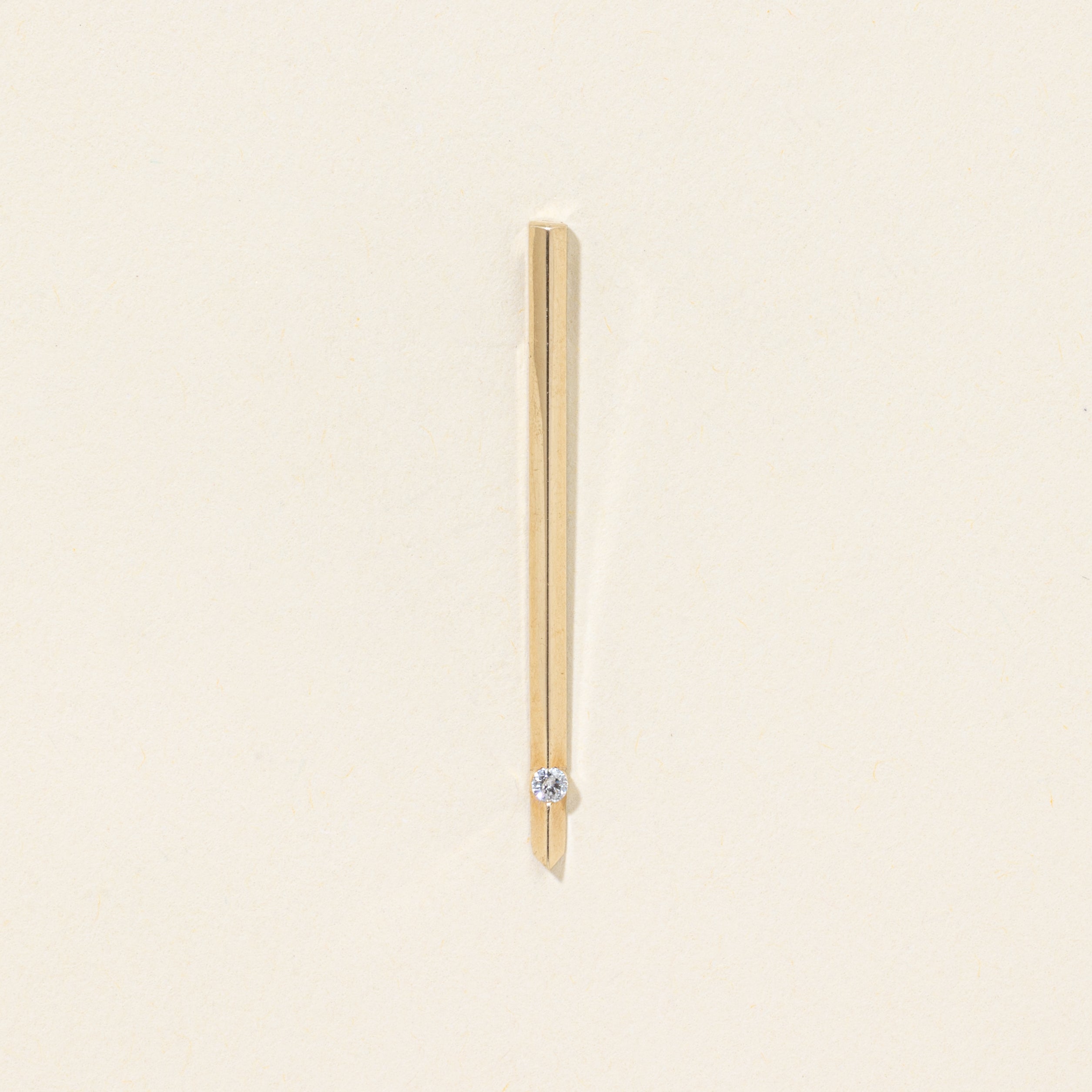 10k Diamond Stick Pendant