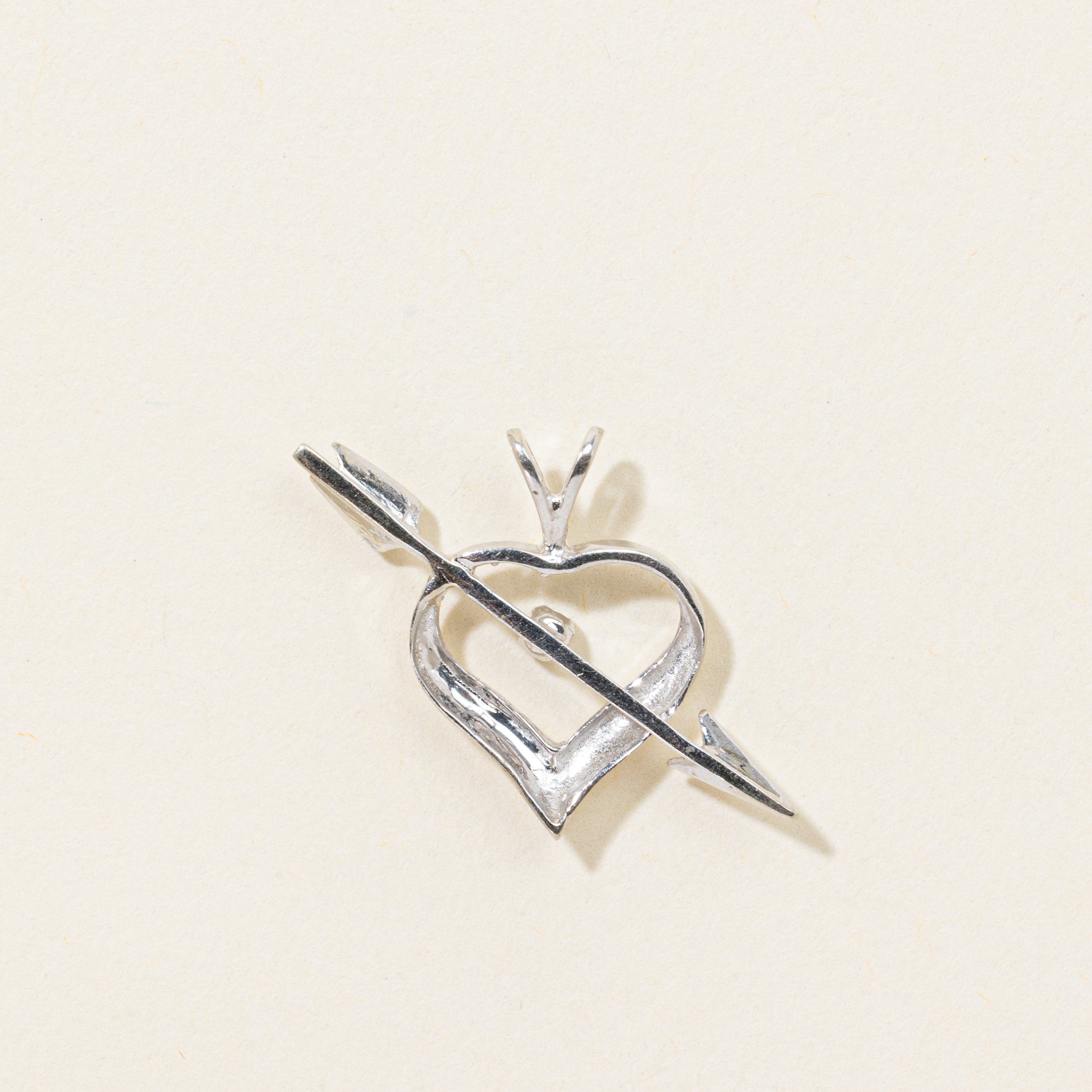 14k Diamond Cupid Heart Pendant