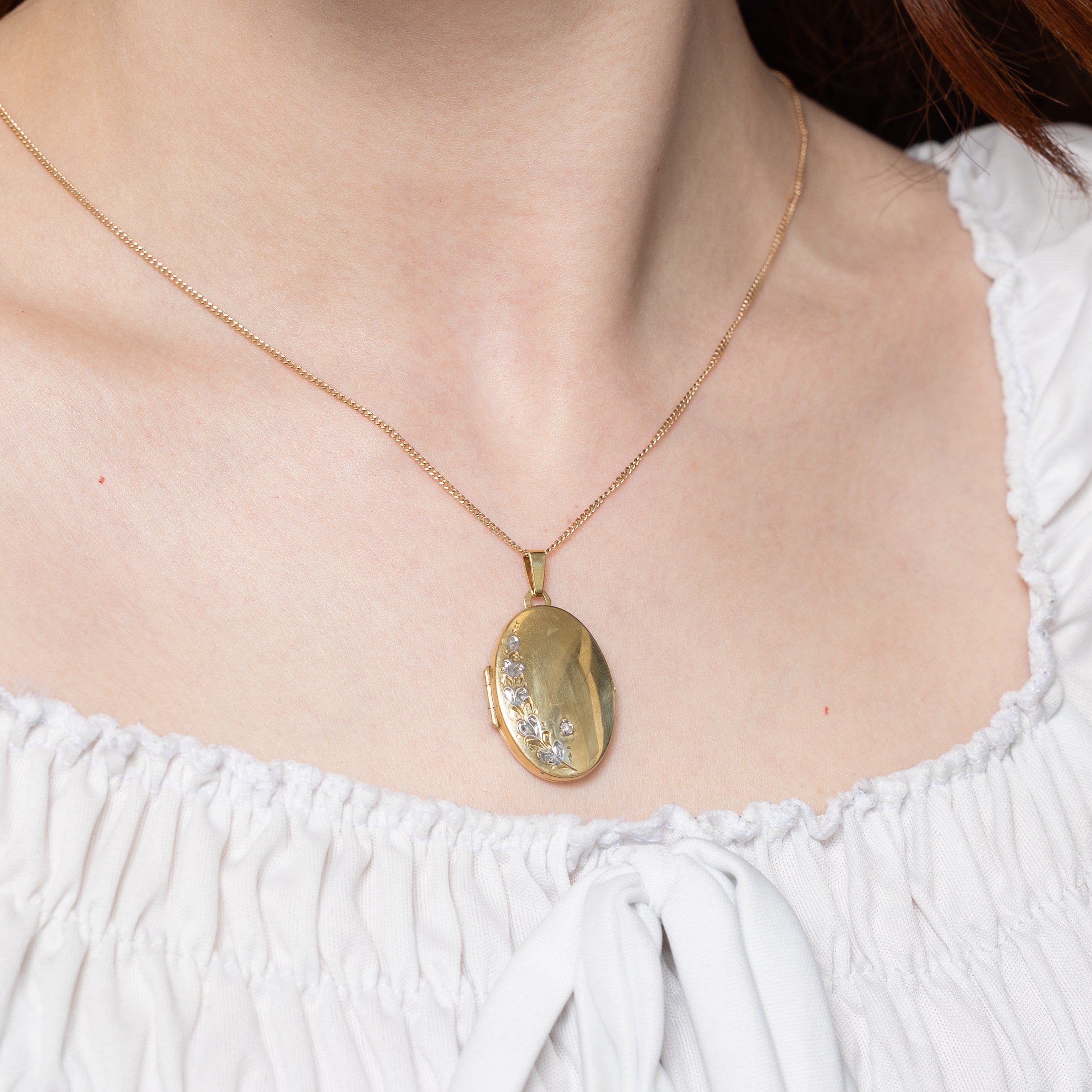 8k Diamond Digitalis Flower Locket
