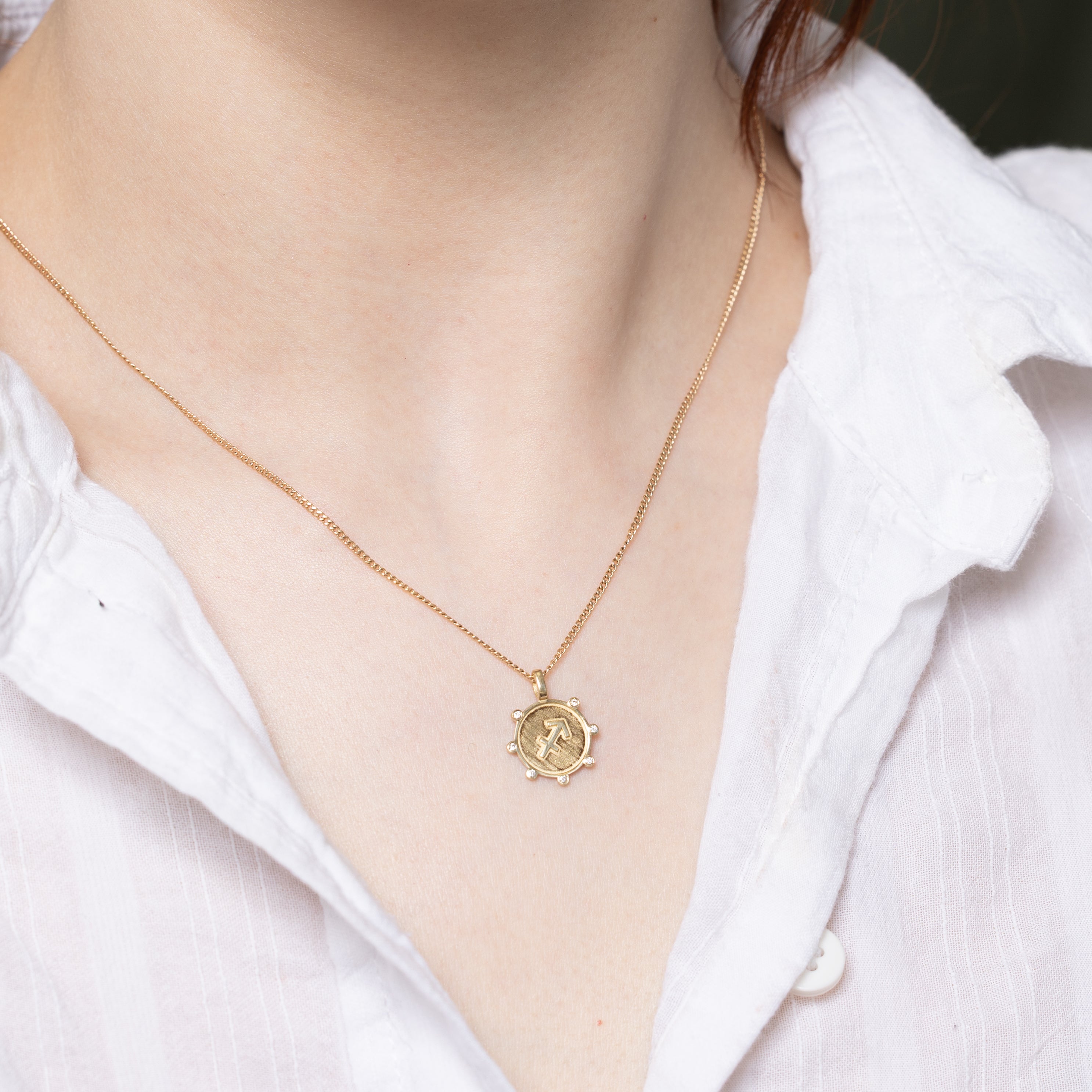 10k Diamond Sagitarius Pendant