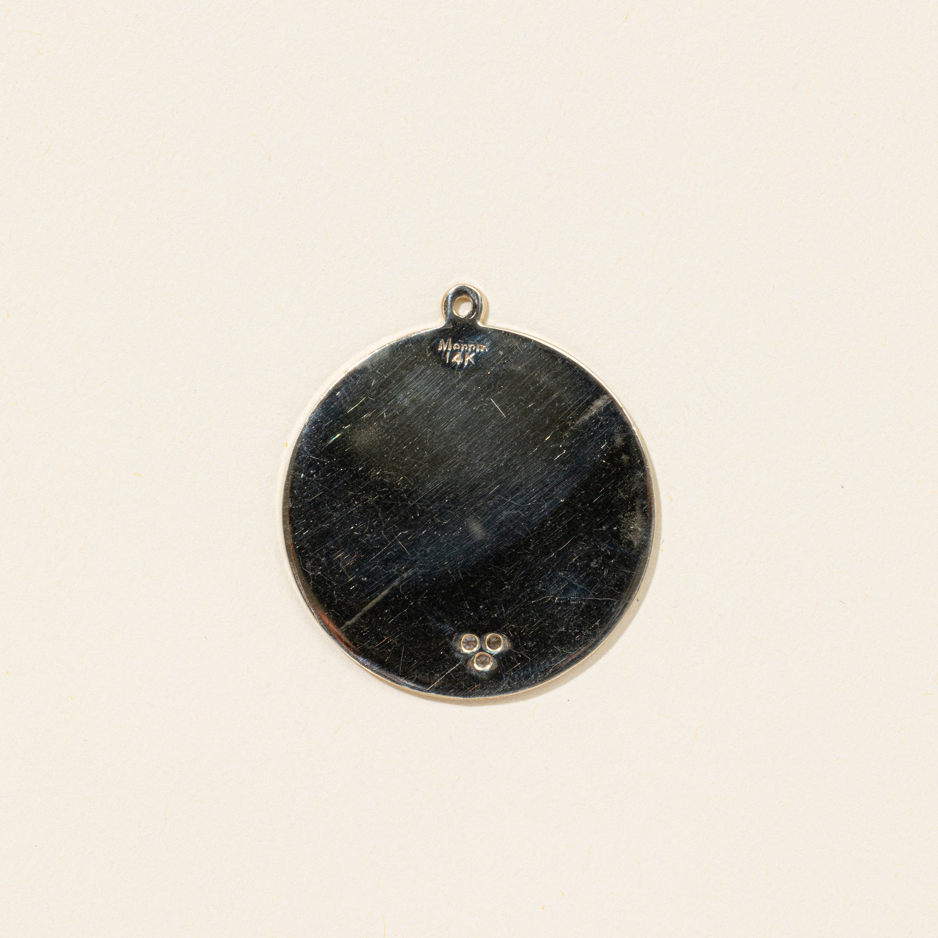 14k Diamond French Augis Love Pendant