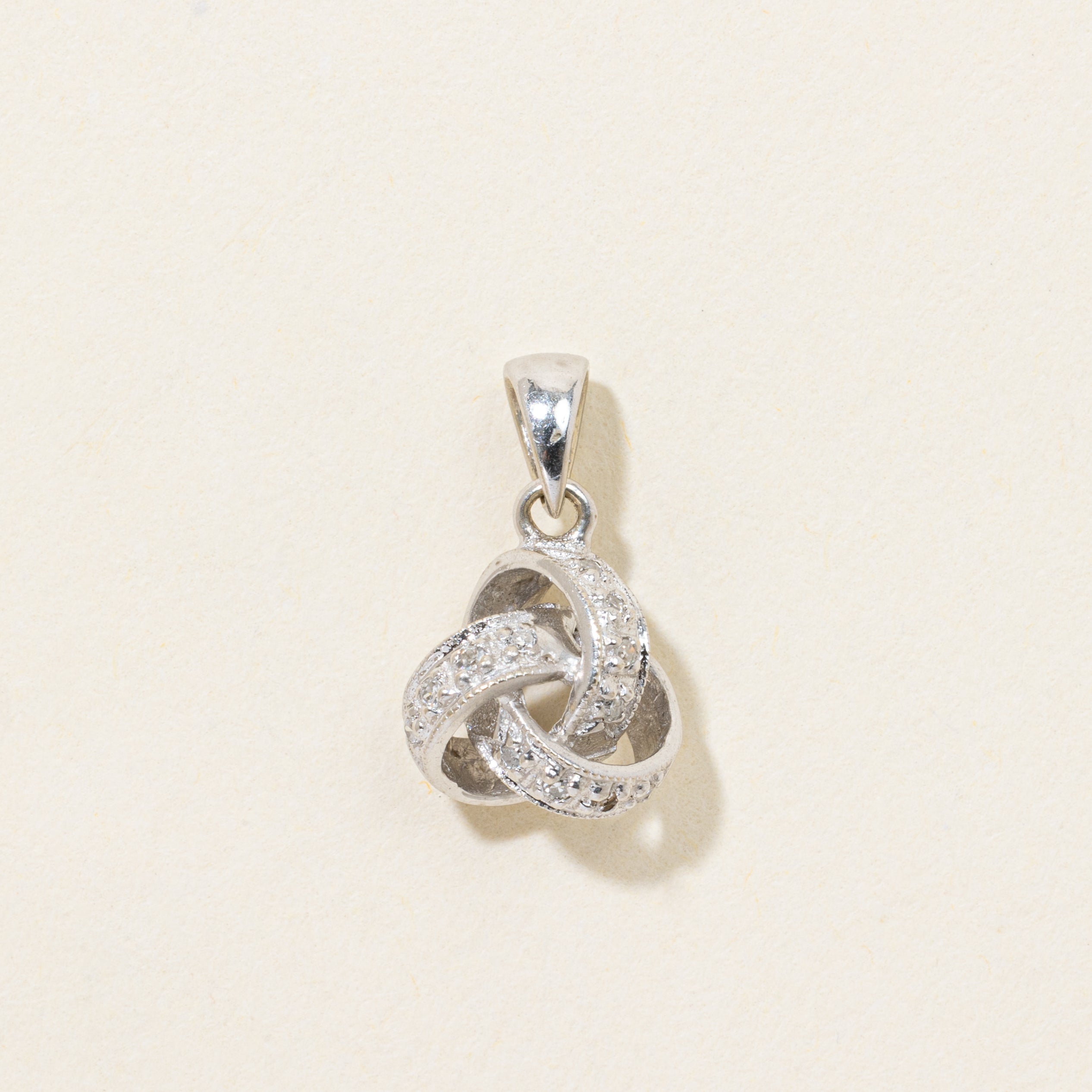 14k Diamond Interlocking Design Pendant