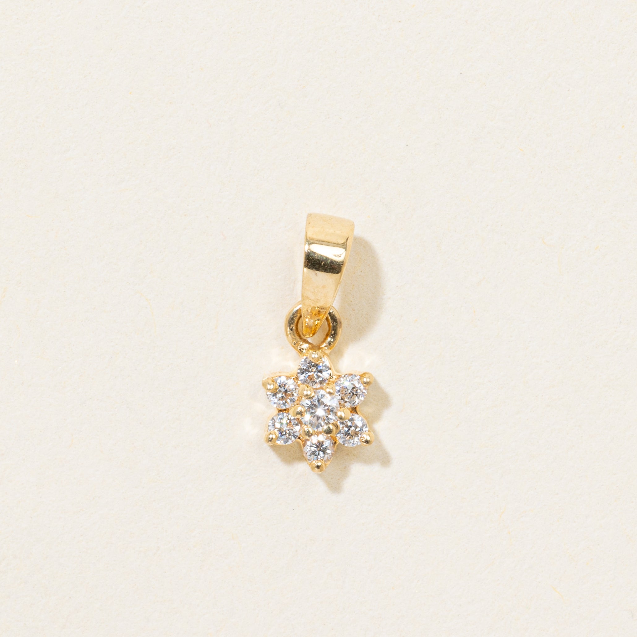 18k Diamond Cluster Petal Charm