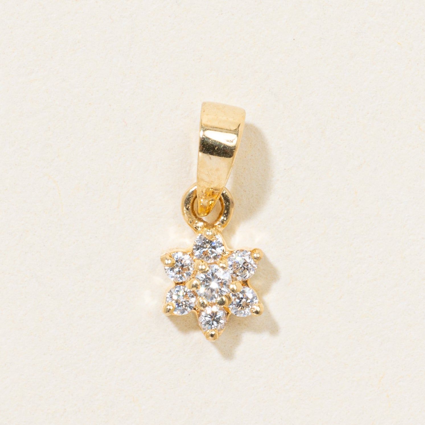 18k Diamond Cluster Petal Charm