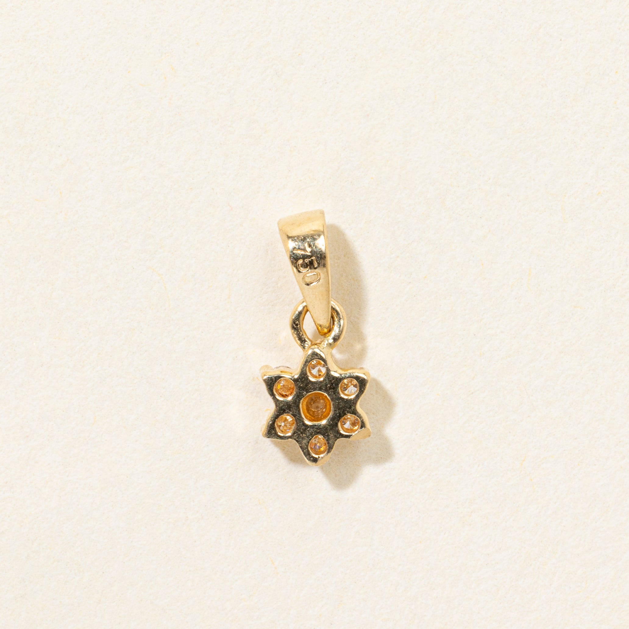 18k Diamond Cluster Petal Charm