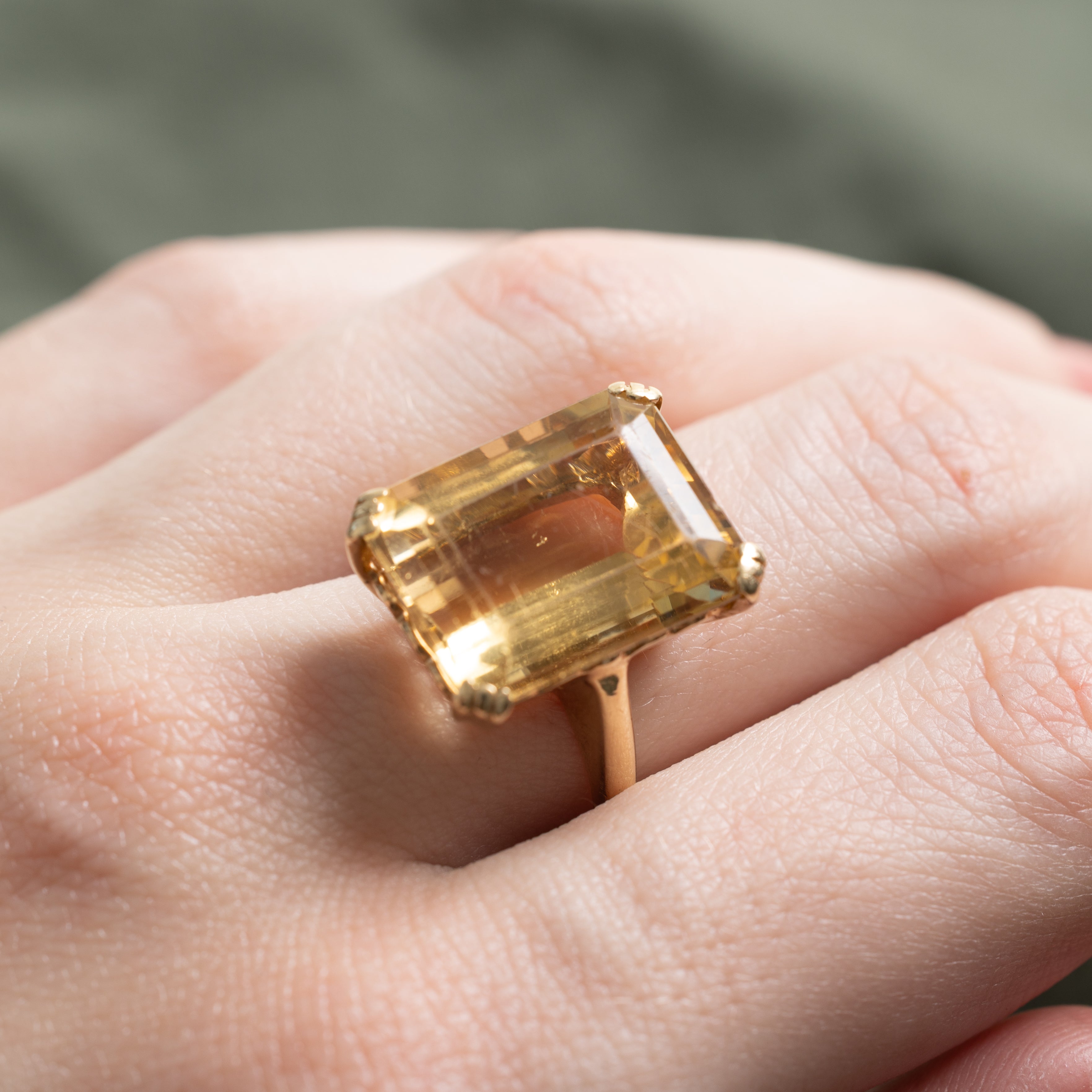 Basket Set Citrine Cocktail Ring | 13.25ct | SZ 6.75