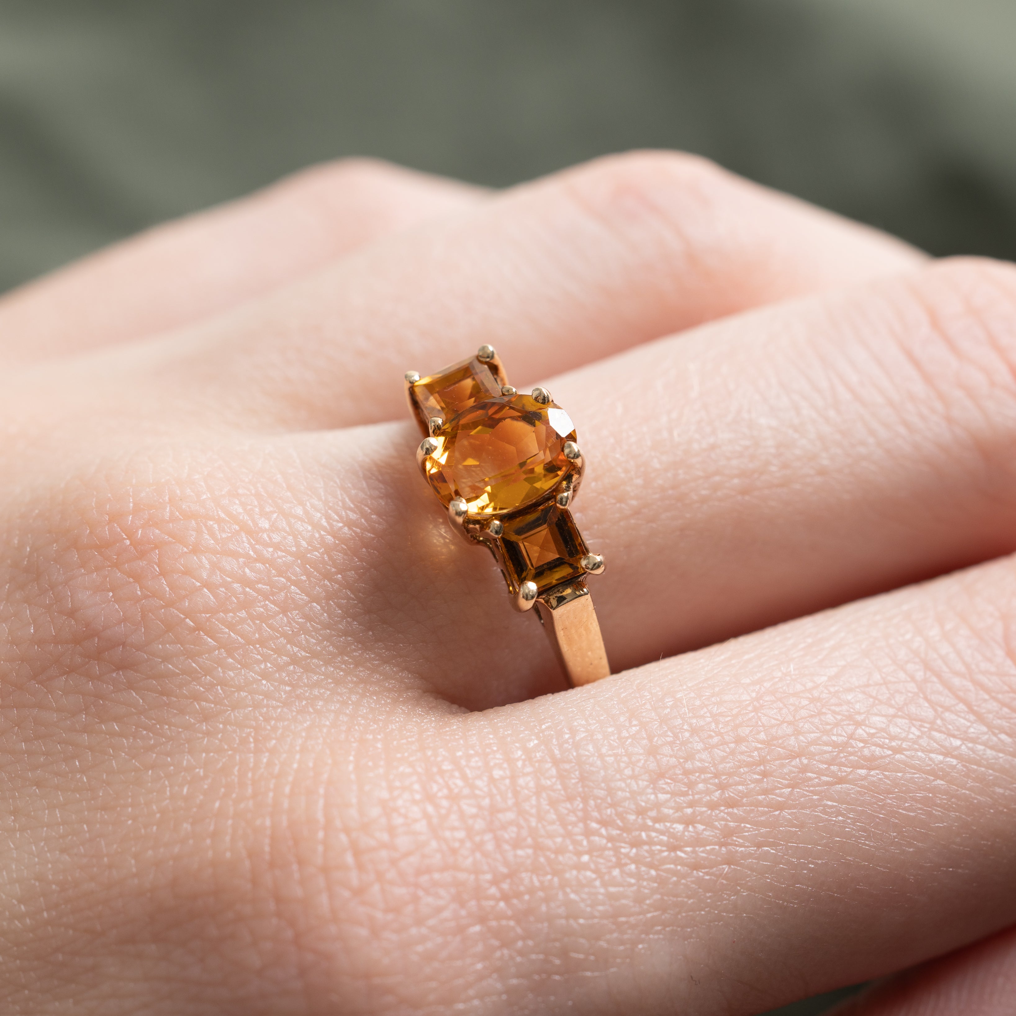 Three Stone Citrine Ring | 1.60ctw | SZ 8
