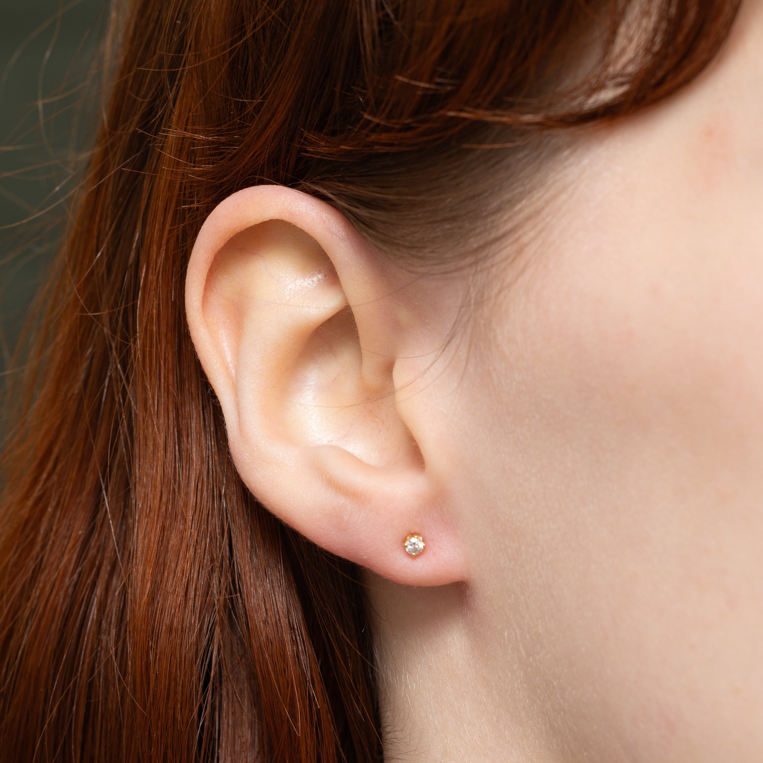 14k Diamond Stud Earrings