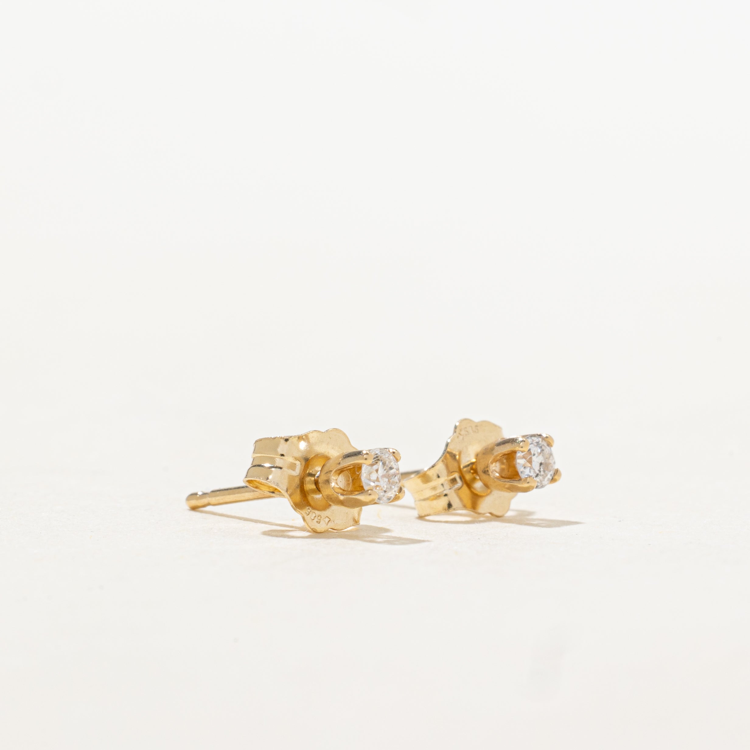 14k Diamond Stud Earrings