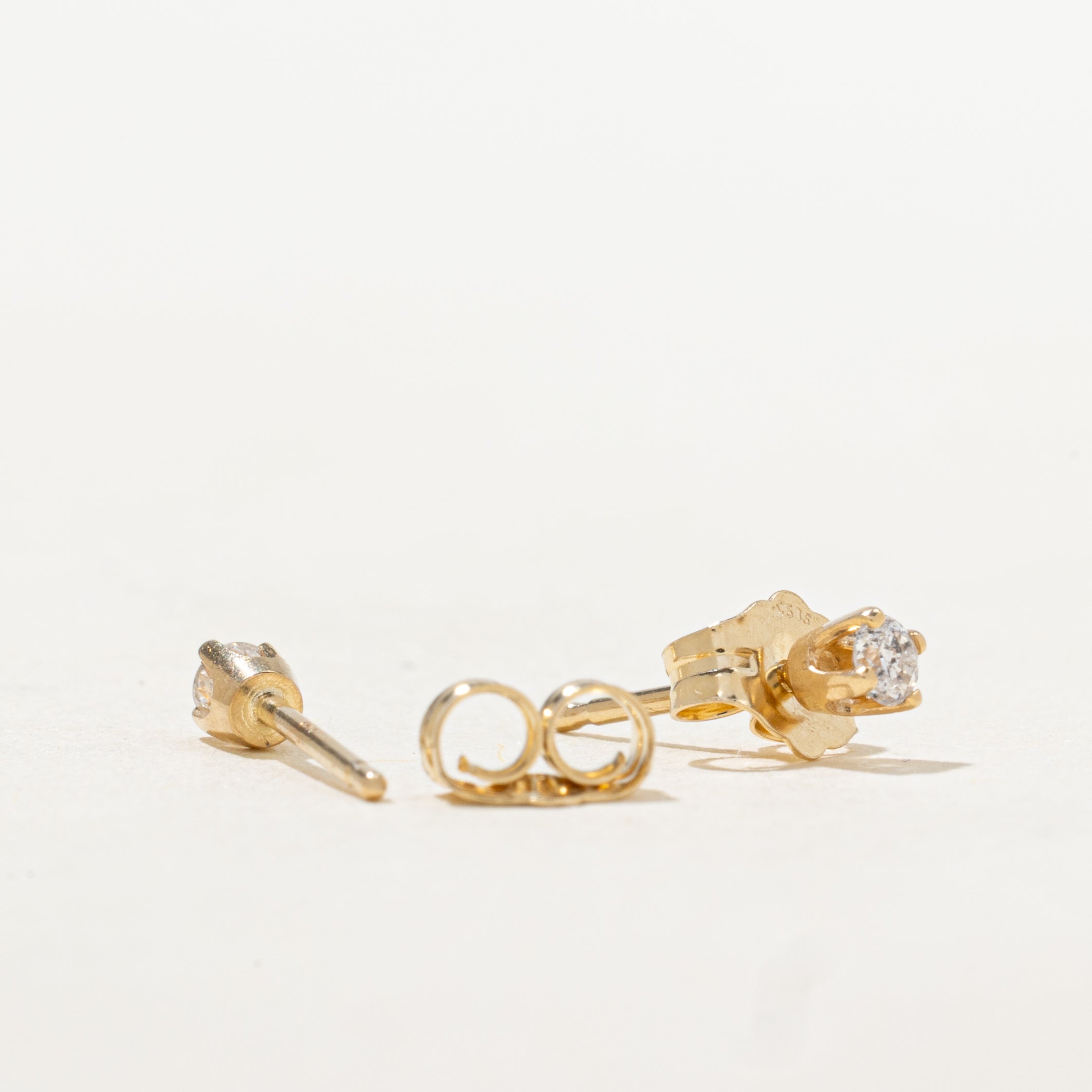 14k Diamond Stud Earrings