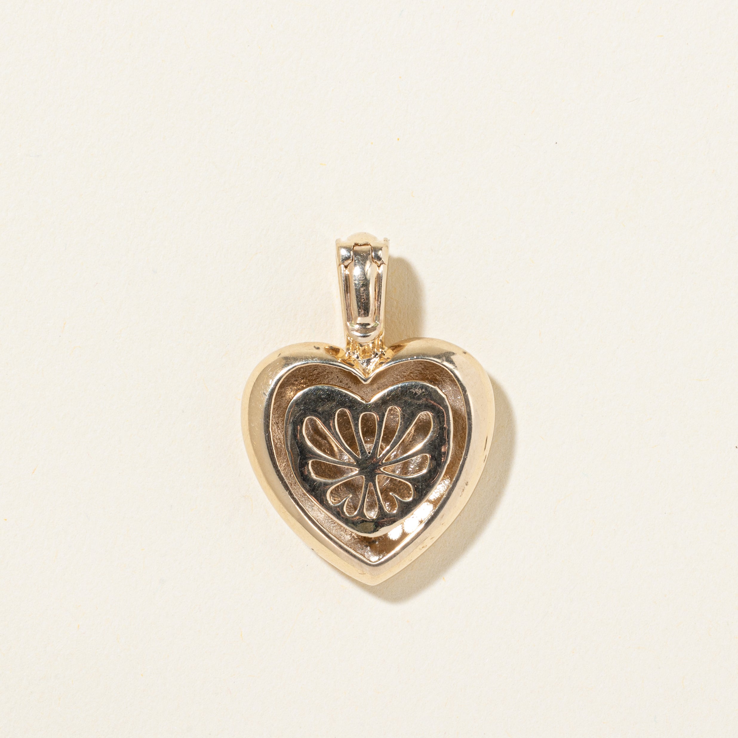 10k Single Stone Sapphire Heart Pendant | 0.05ct