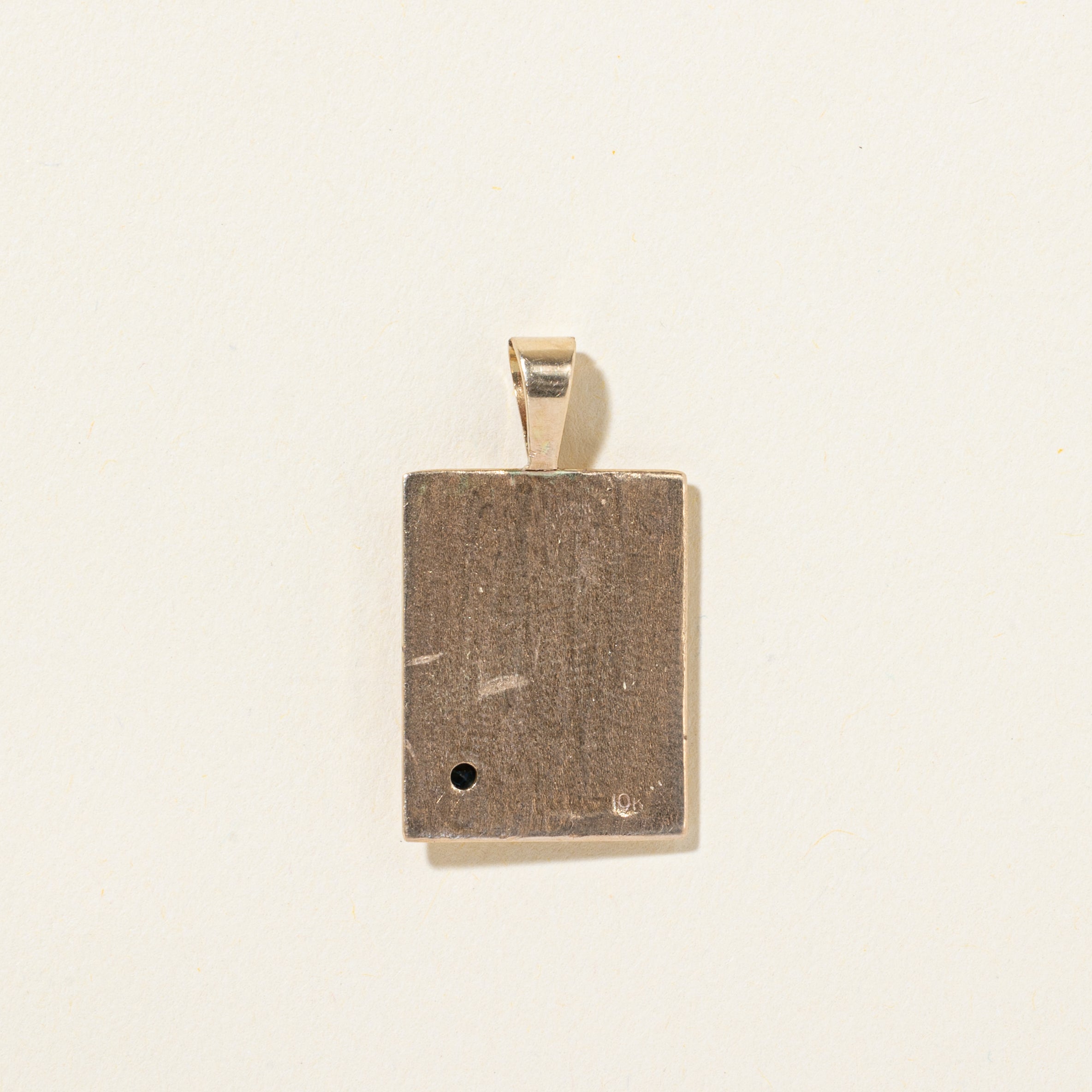 10k Sapphire "A" Initialized Sheet Pendant | 0.09ct