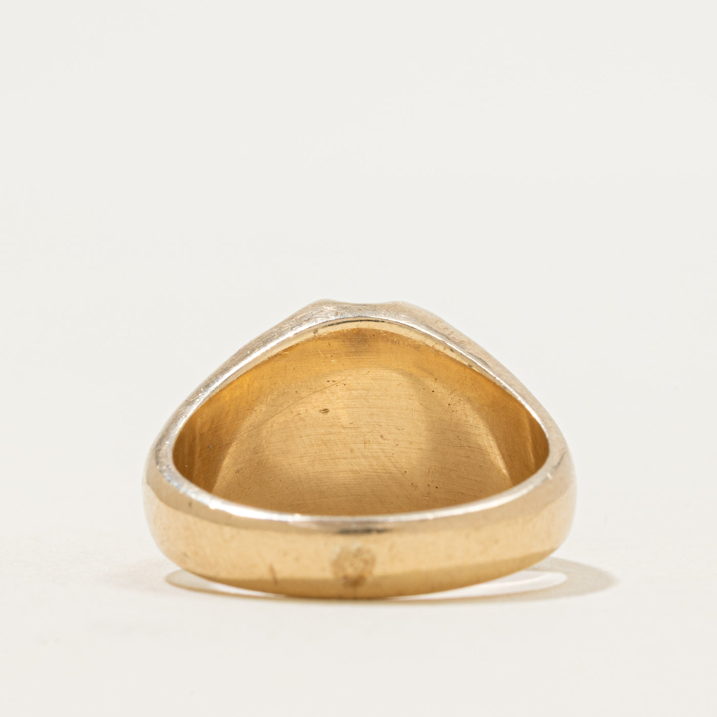 10k Belcher Set Onyx "M" Initial Signet Ring | 0.97ct | SZ 8.75