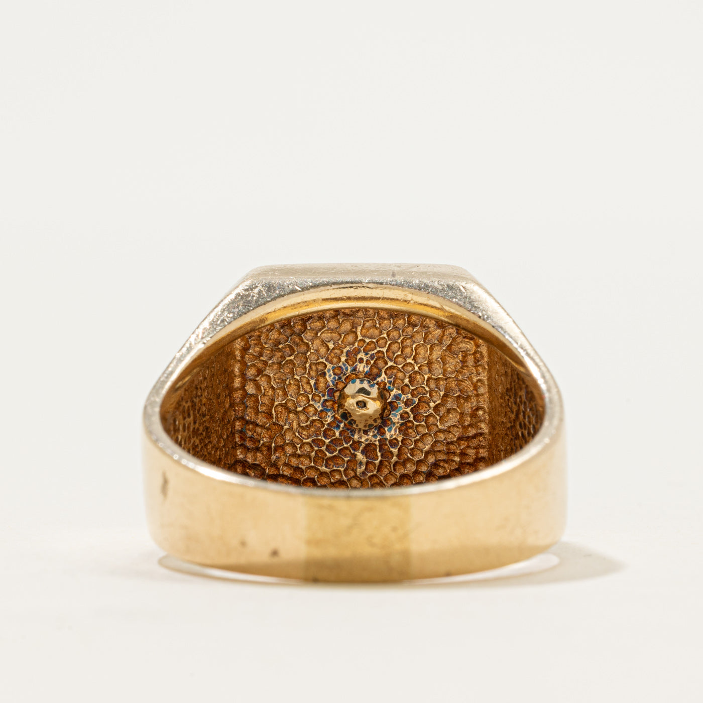 10k Onyx & Diamond Horse Signet Ring | 1.28ct | SZ 12