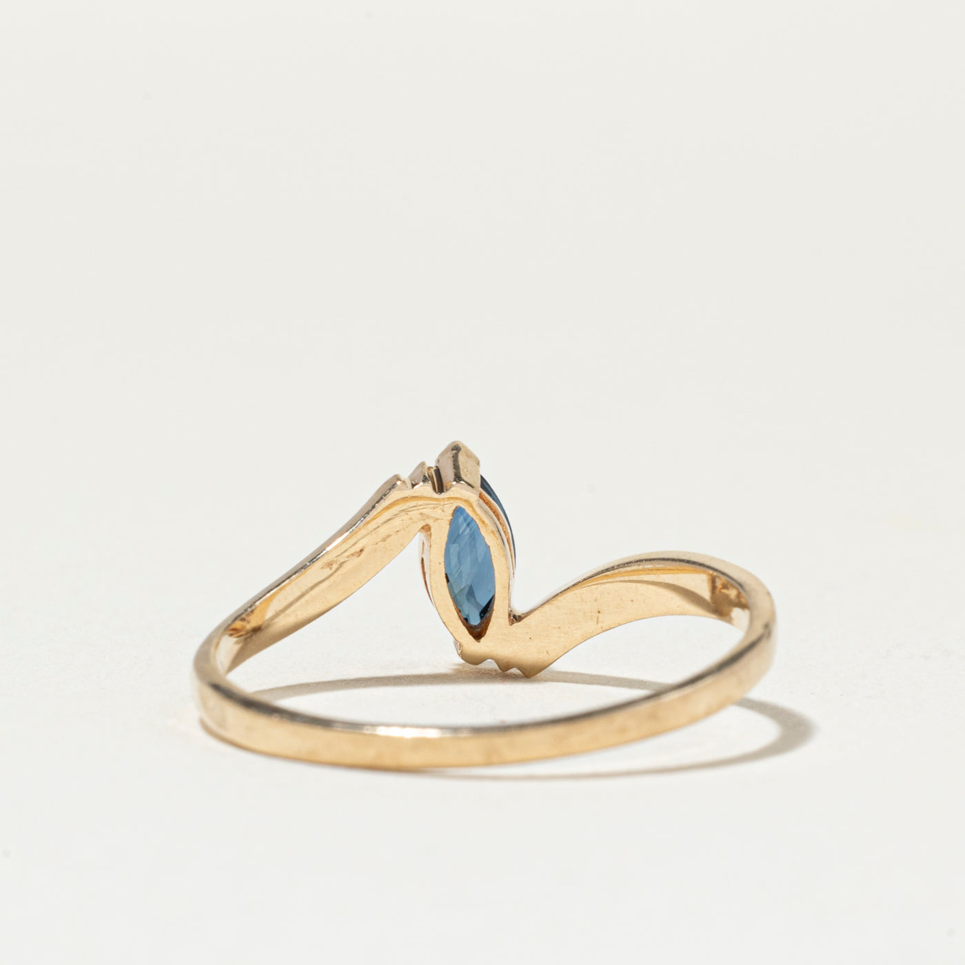 Marquise Cut Sapphire Bypass Ring | SZ 6.5