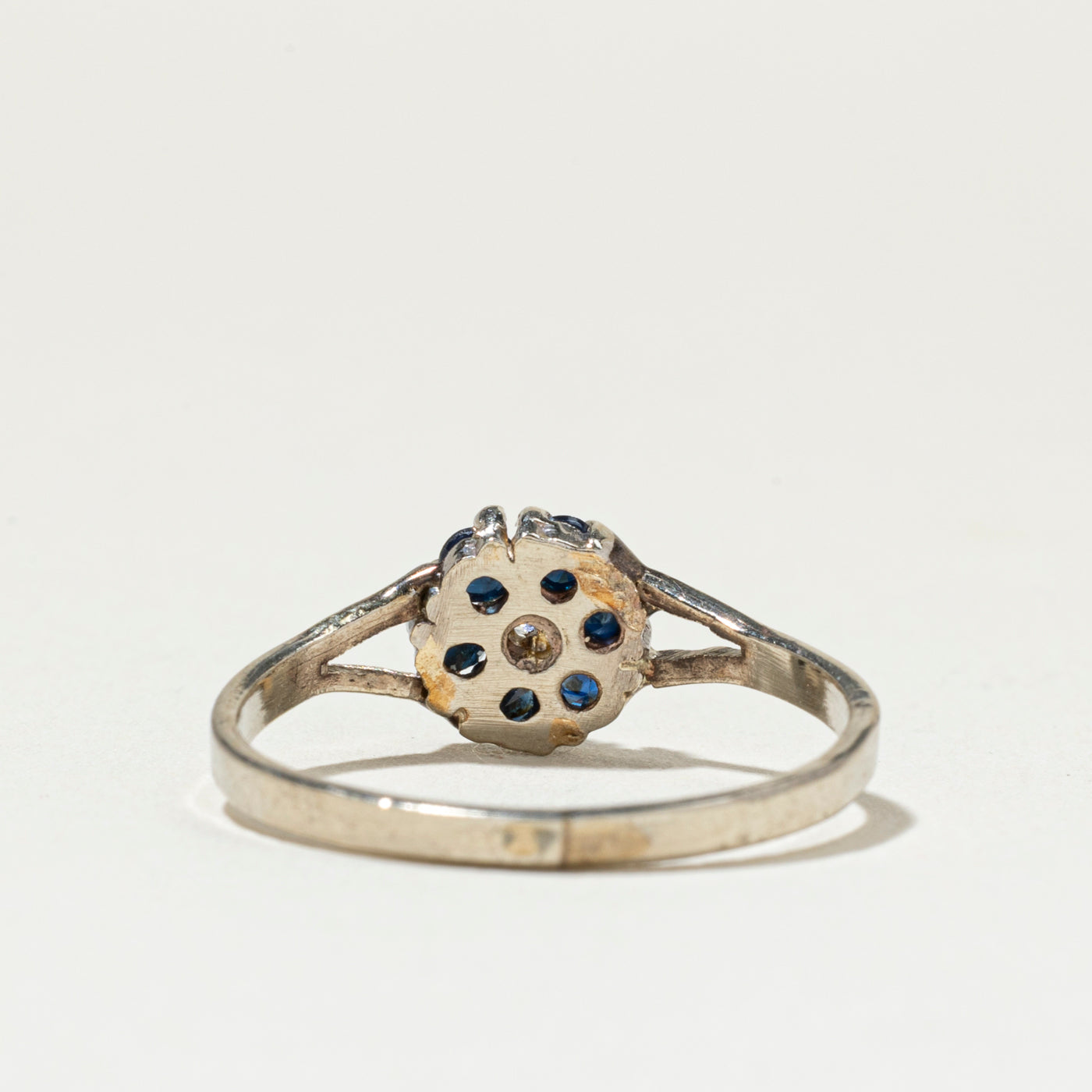 Bague halo diamant et saphir | Taille 5,5