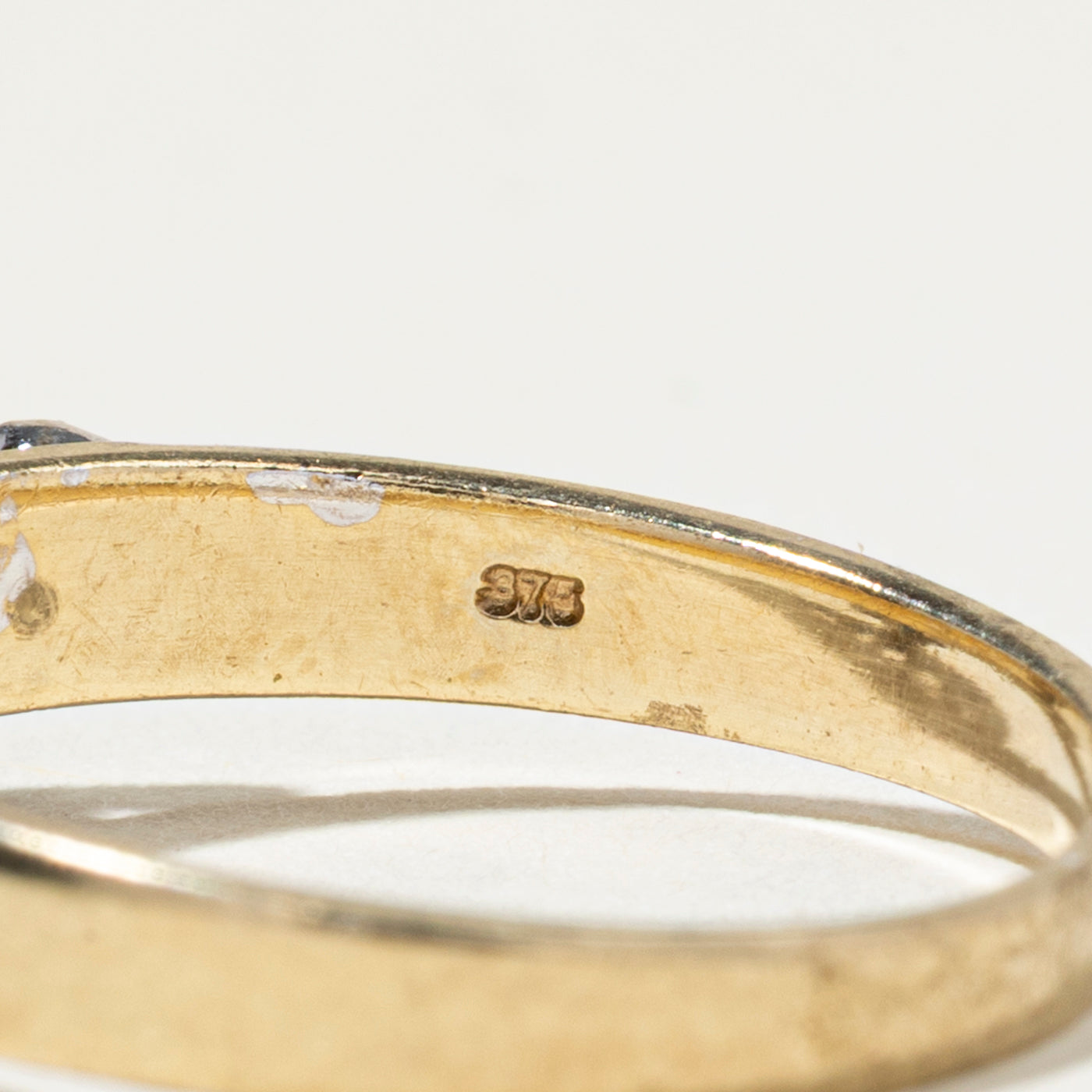 Two Tone Five Stone Sapphire & Diamond Contour Ring | SZ 6.5