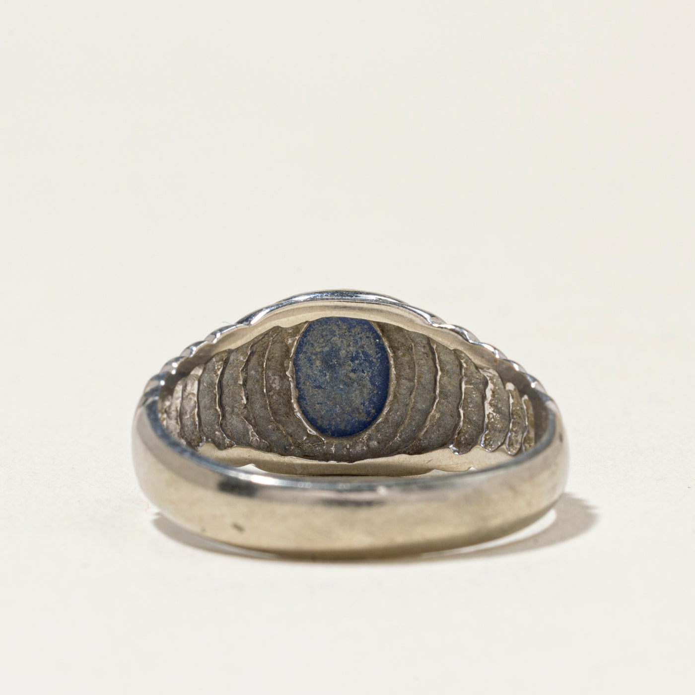 Synthetic Star Sapphire Grooved Ring | SZ 8.5