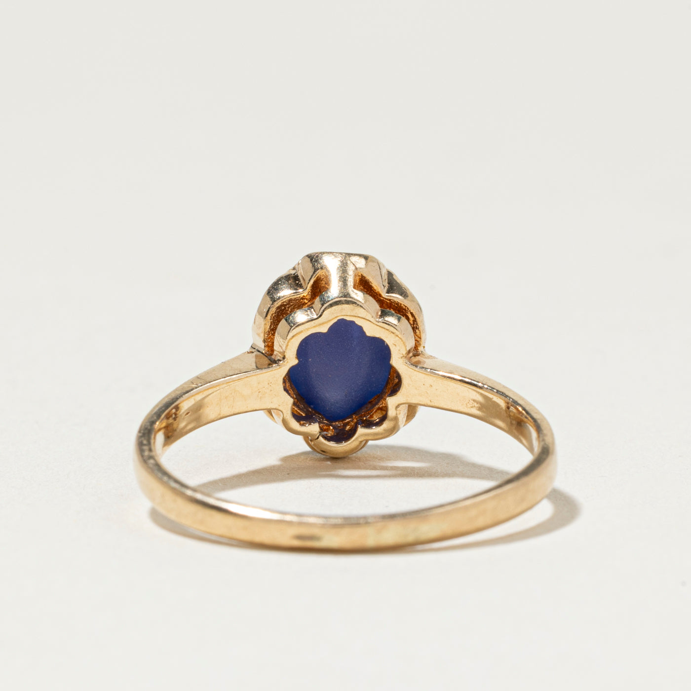 Synthetic Star Sapphire Textured Ring | SZ 5.25