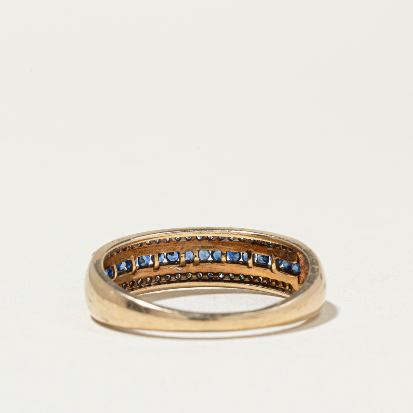 Bague multi-rangs saphirs et diamants | Taille 8