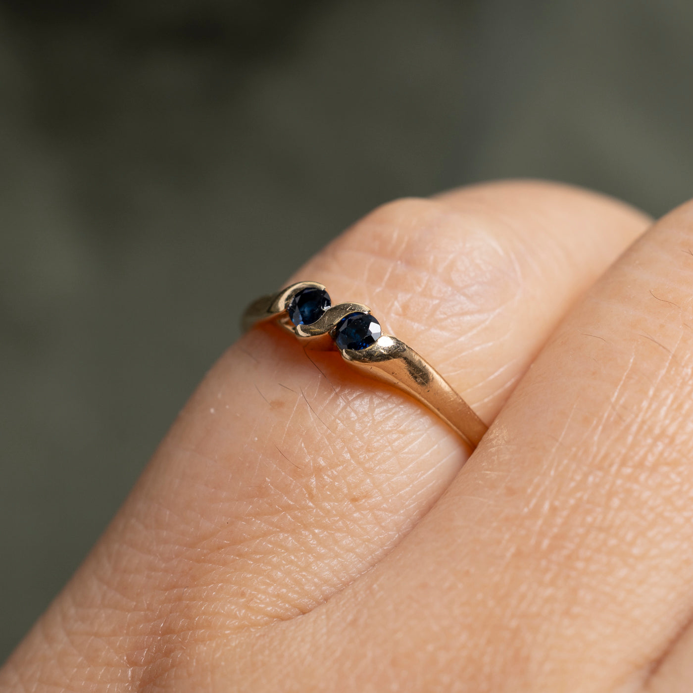 Canadian Two Stone Sapphire Ring | SZ 5