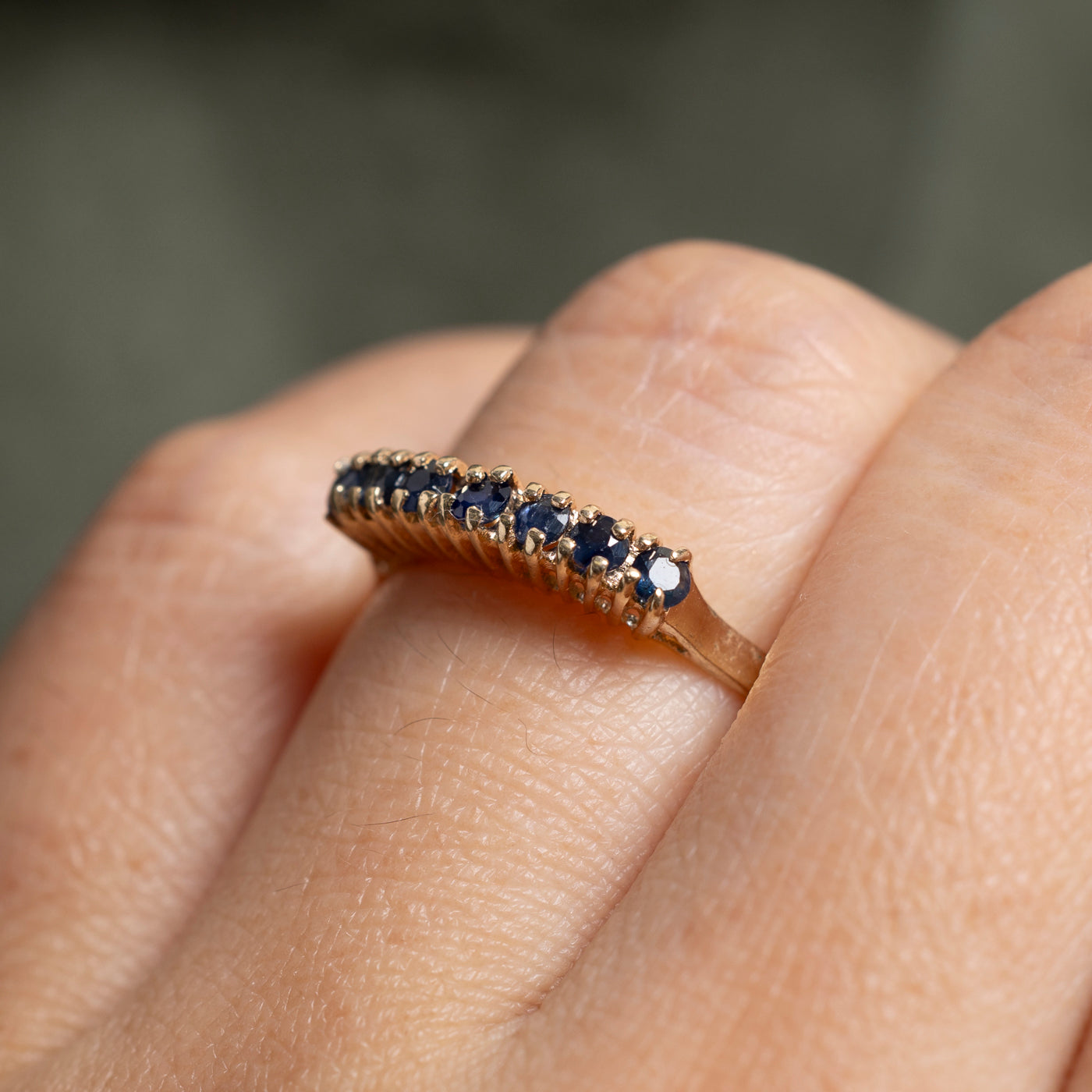 Bague en saphir sept pierres | Taille 7