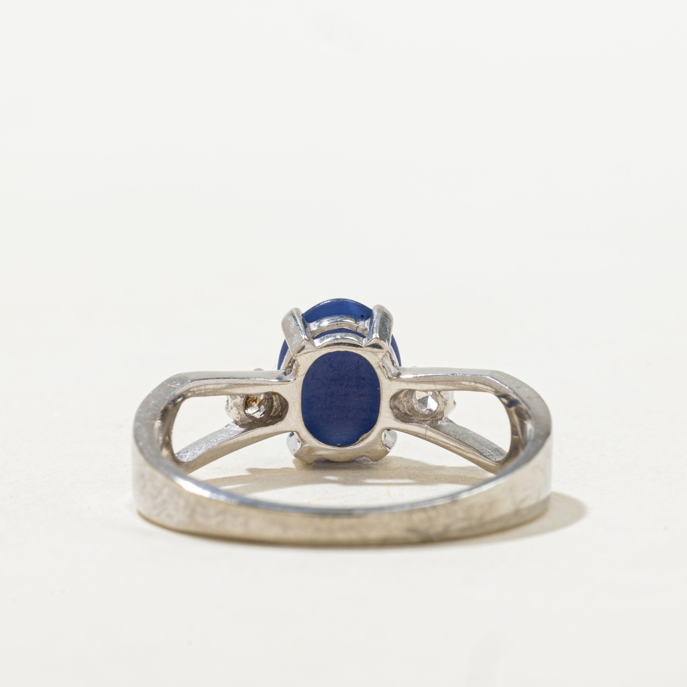 'Birks' Synthetic Star Sapphire & Diamond Ring | SZ 7