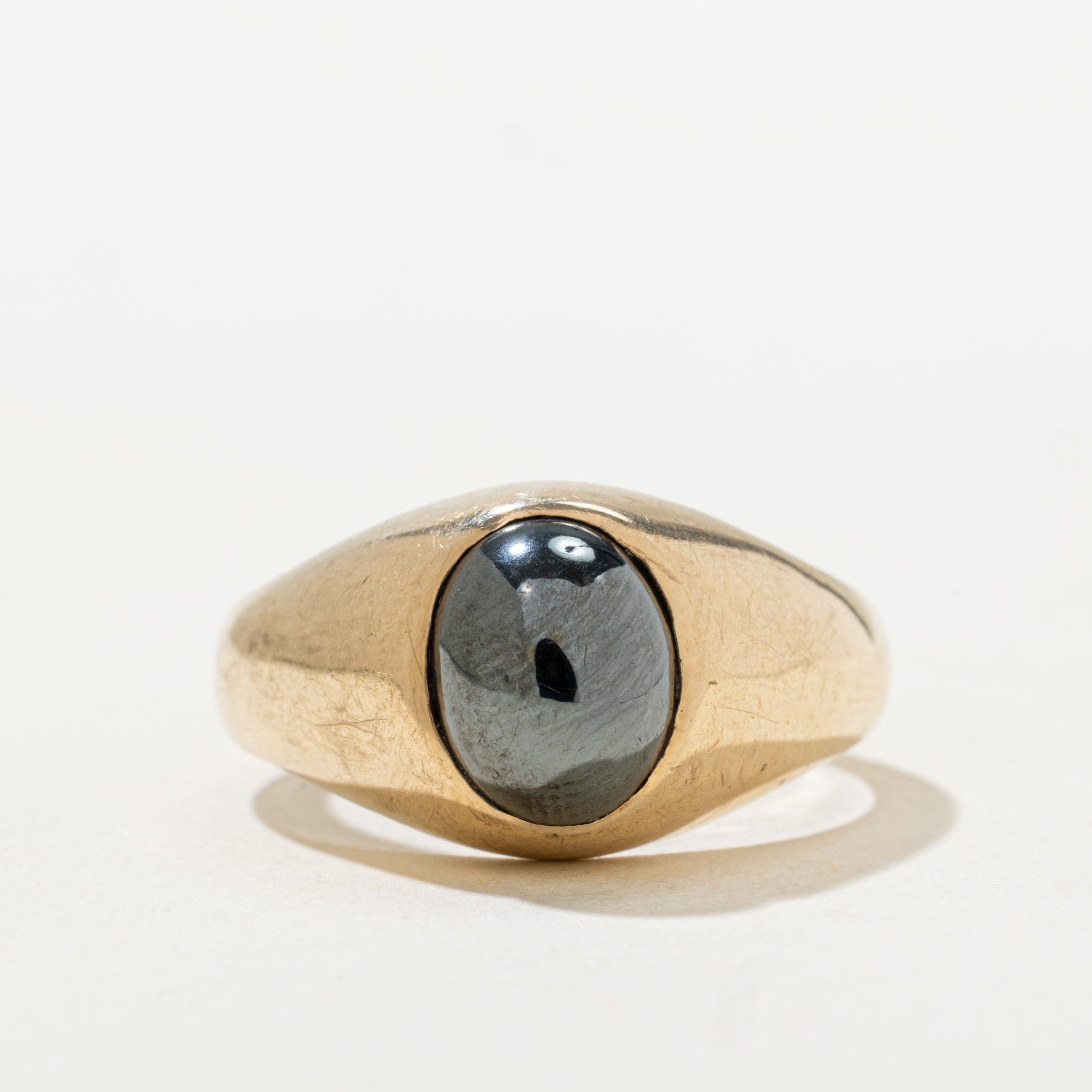 Cabochon Hematite Dome Ring | SZ 9.75