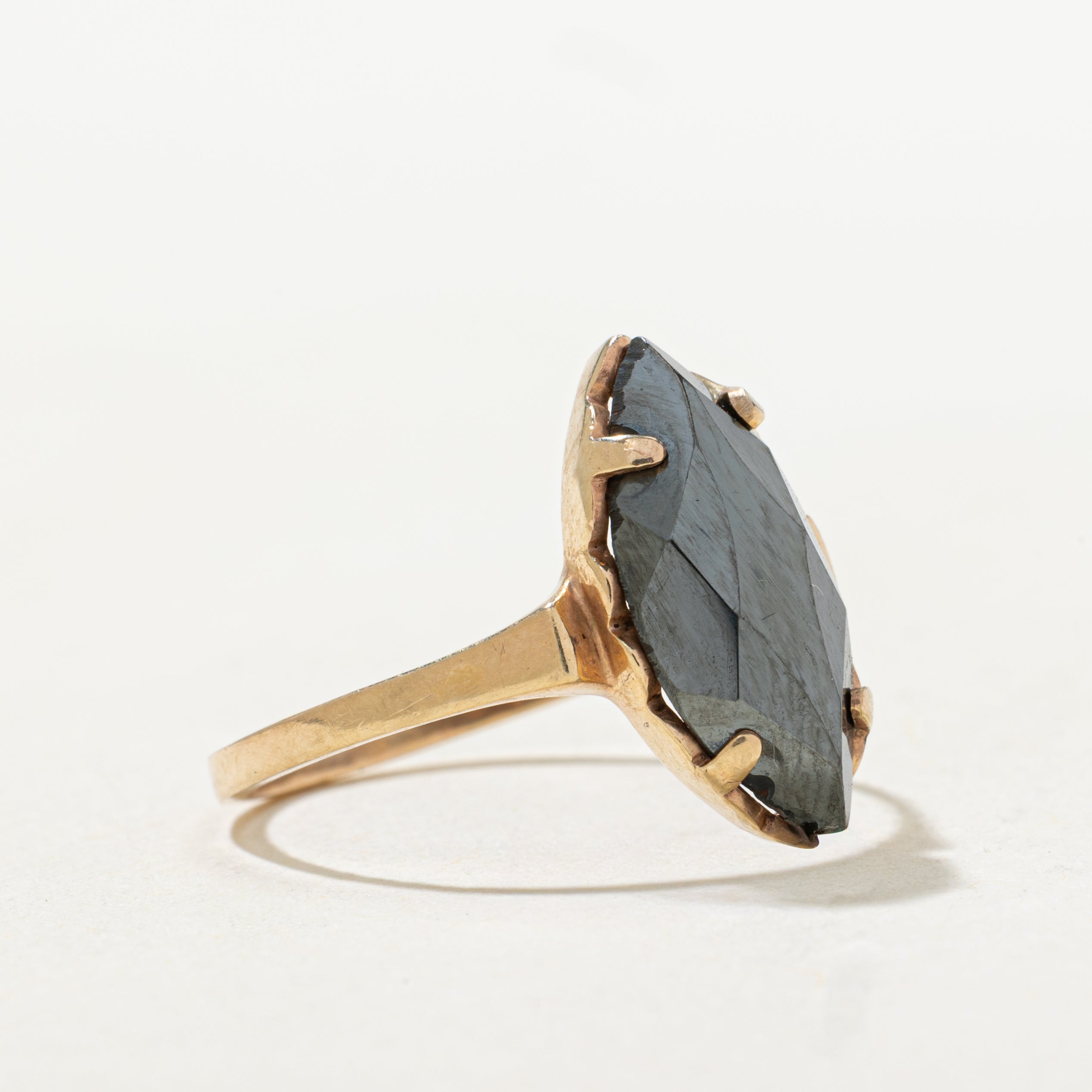 Hematite Navette Ring | SZ 6.5
