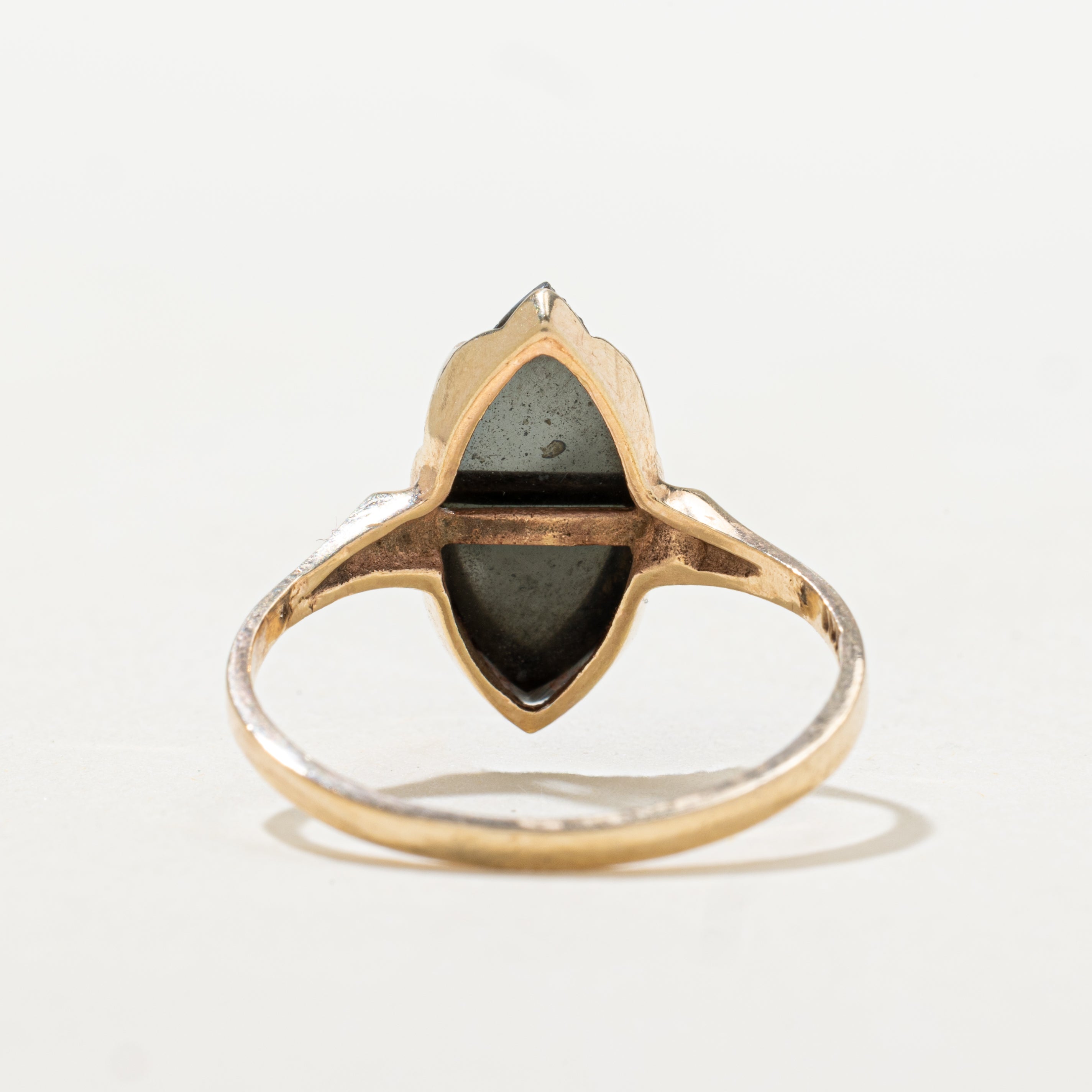Hematite Navette Ring | SZ 6.5