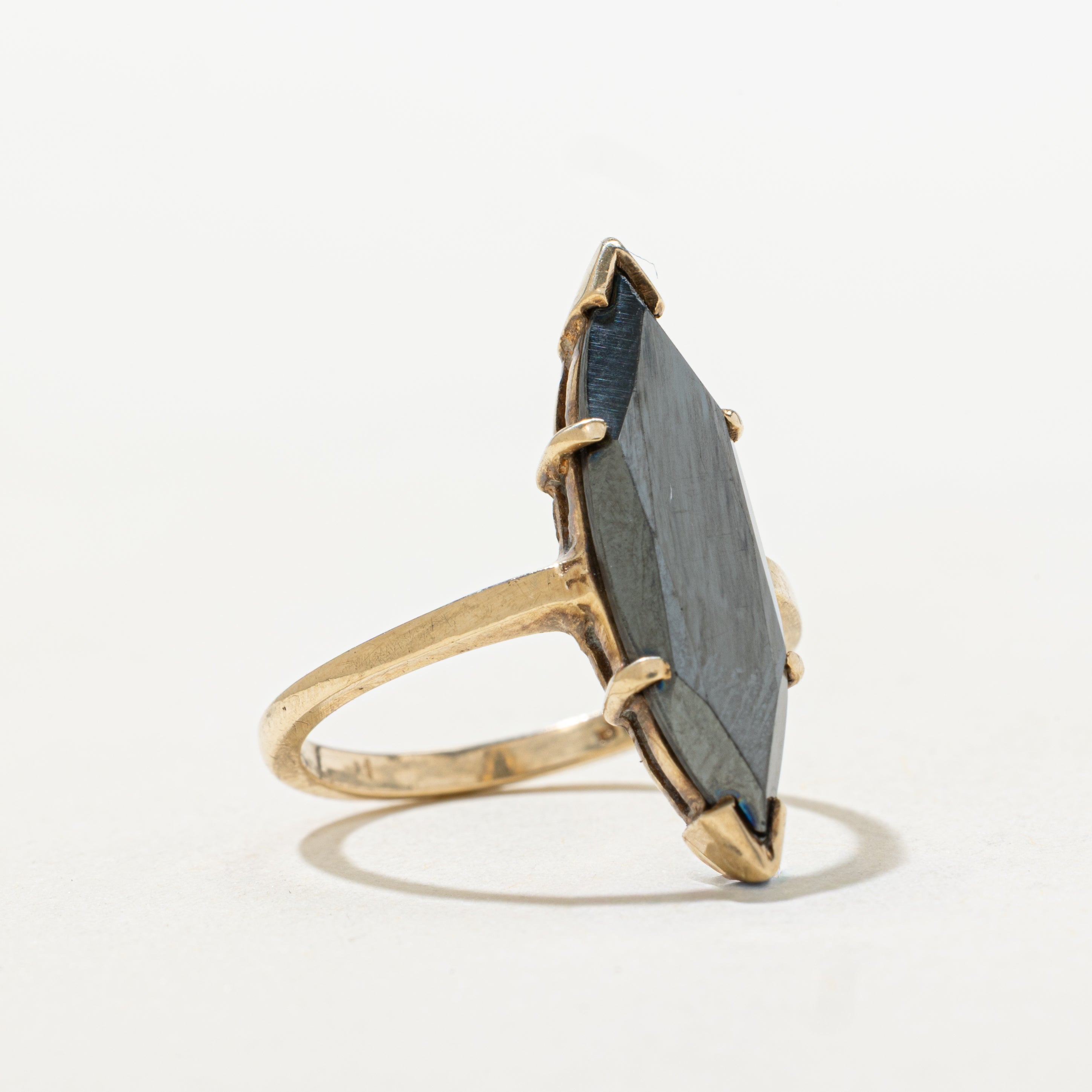 Hematite Navette Ring | SZ 5.5