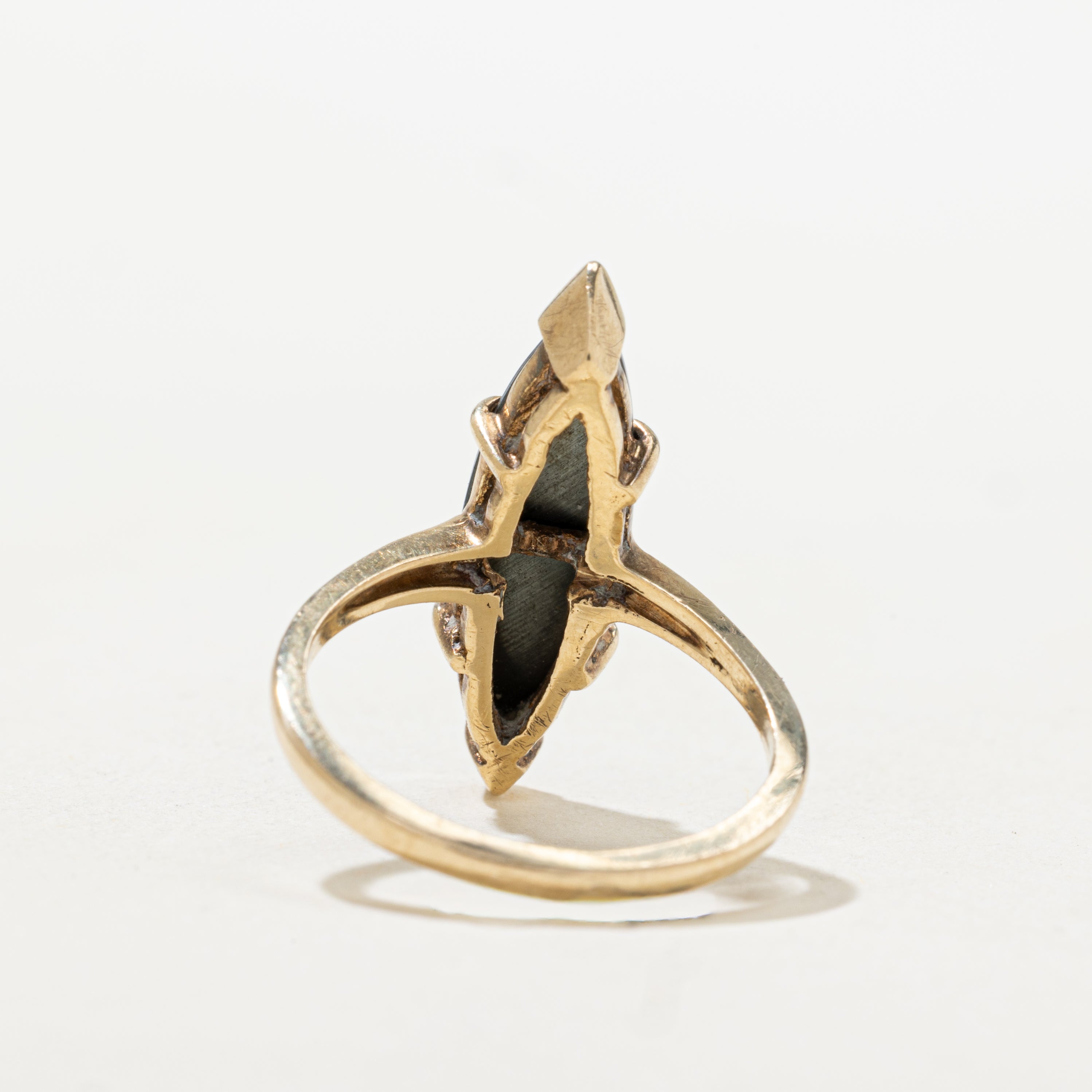 Hematite Navette Ring | SZ 5.5