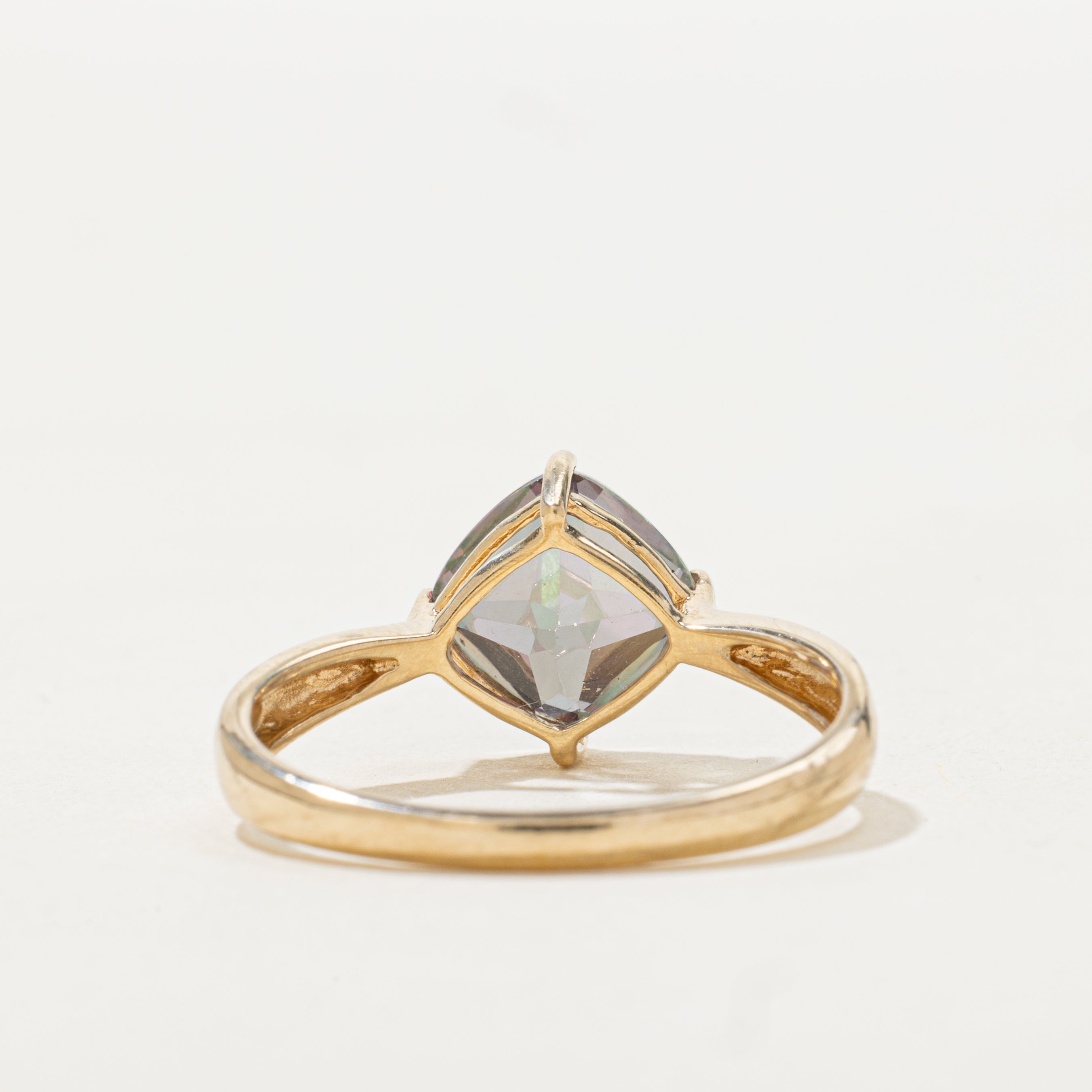 Cushion Cut Mystic Topaz Ring | SZ 7