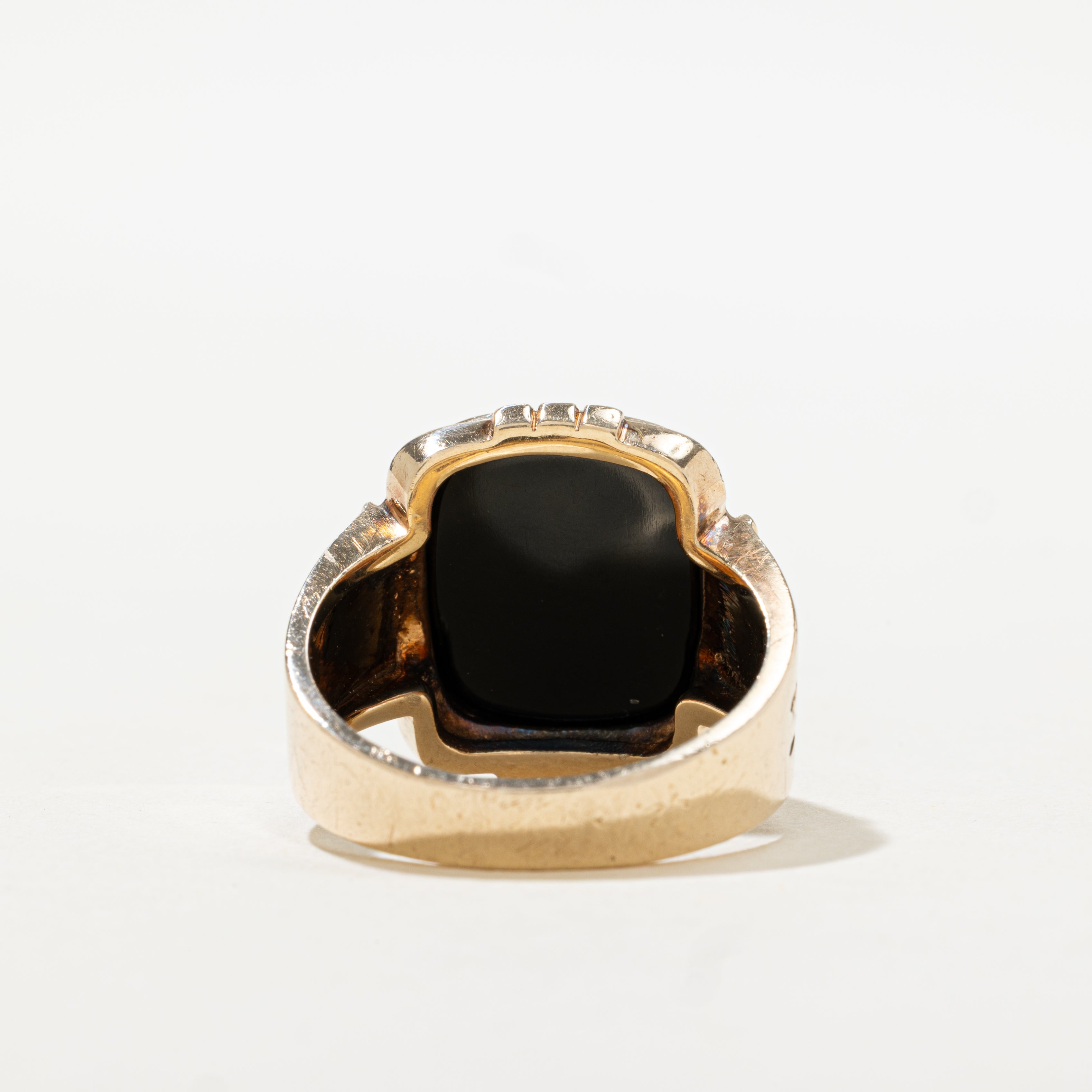 Onyx Intaglio Signet Ring | SZ 10.5
