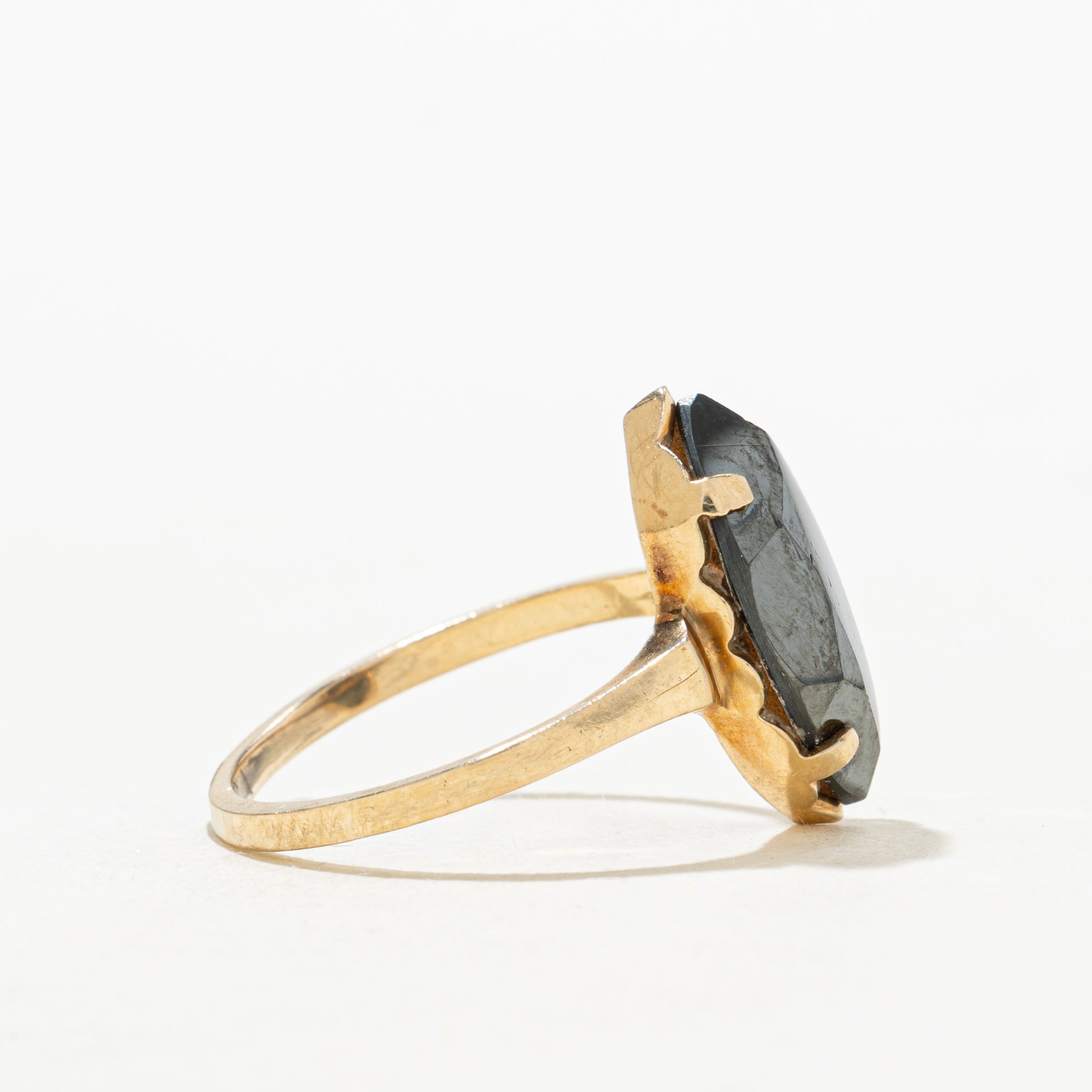Hematite Navette Ring | SZ 6.25
