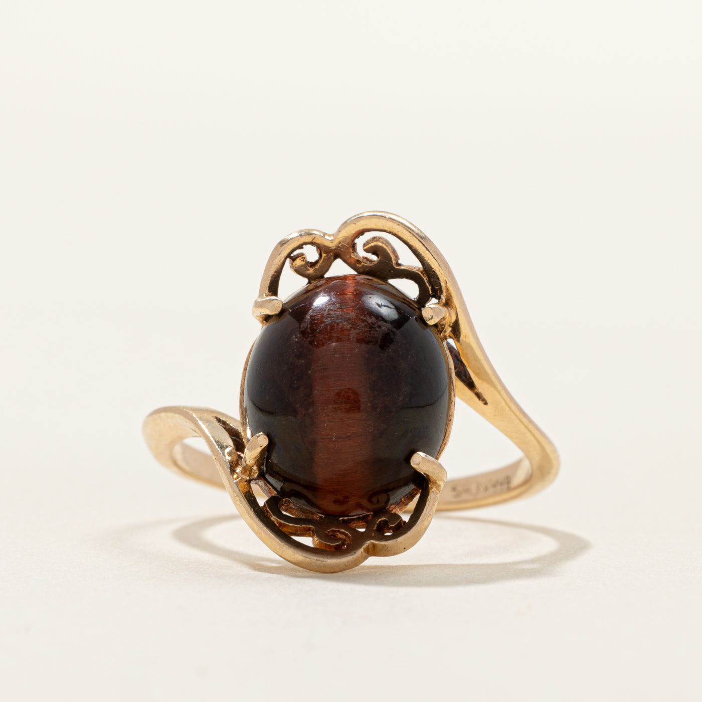 Cabochon Cat's Eye Bypass Ring | SZ 7