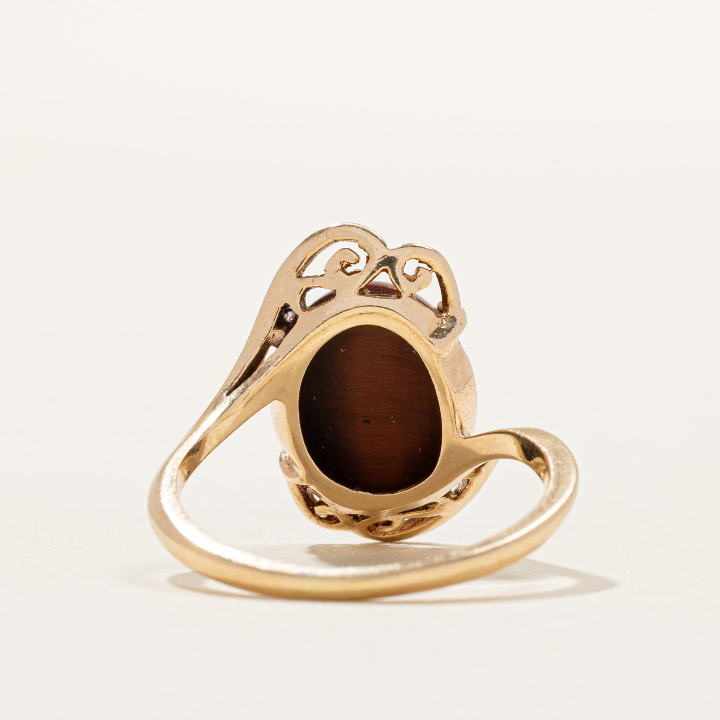 Cabochon Cat's Eye Bypass Ring | SZ 7