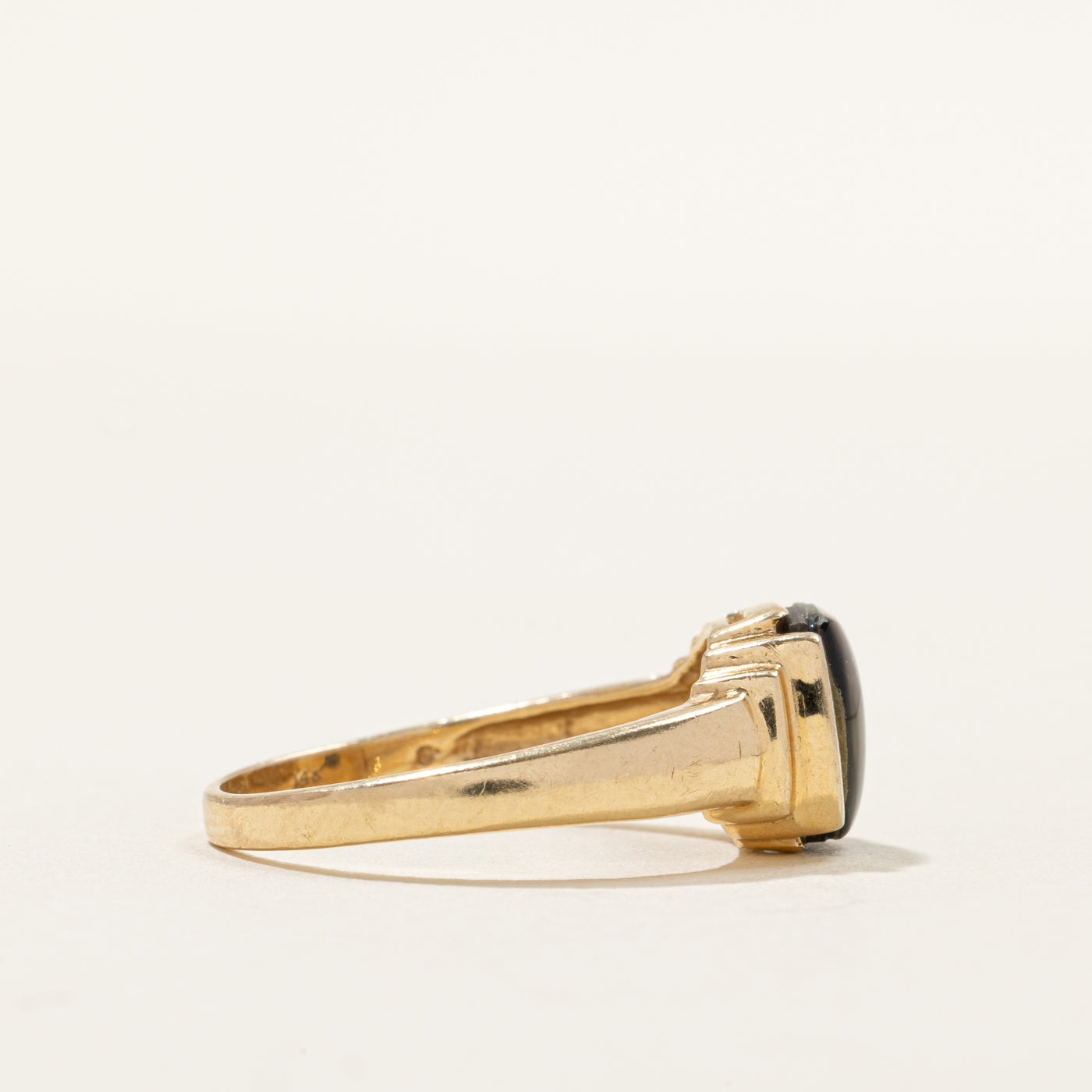 Cabochon Ammolite Step Design Ring | SZ 9.5