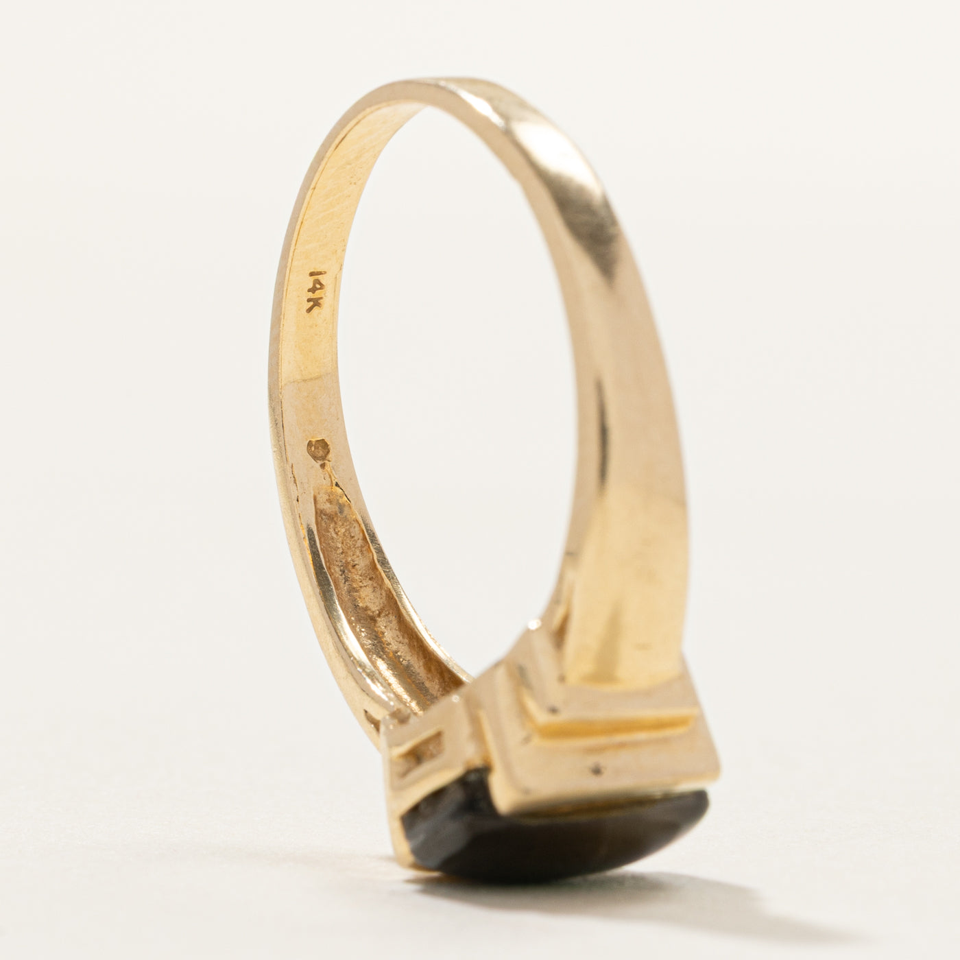 Cabochon Ammolite Step Design Ring | SZ 9.5