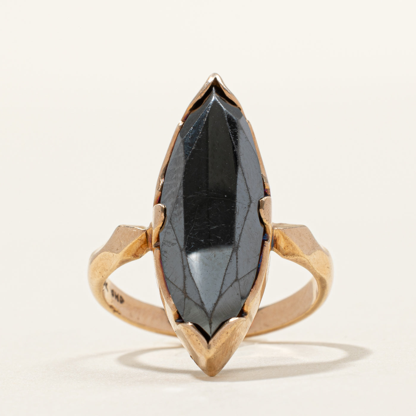Hematite Navette Ring | SZ 5.25