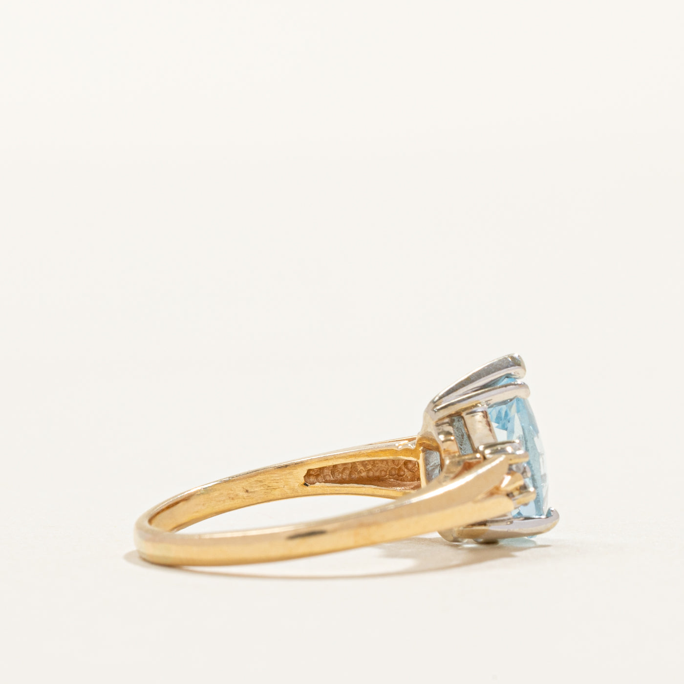 Pear Cut Topaz & Diamond Accented Ring | 1.05ct, 0.06ct | SZ 4.5