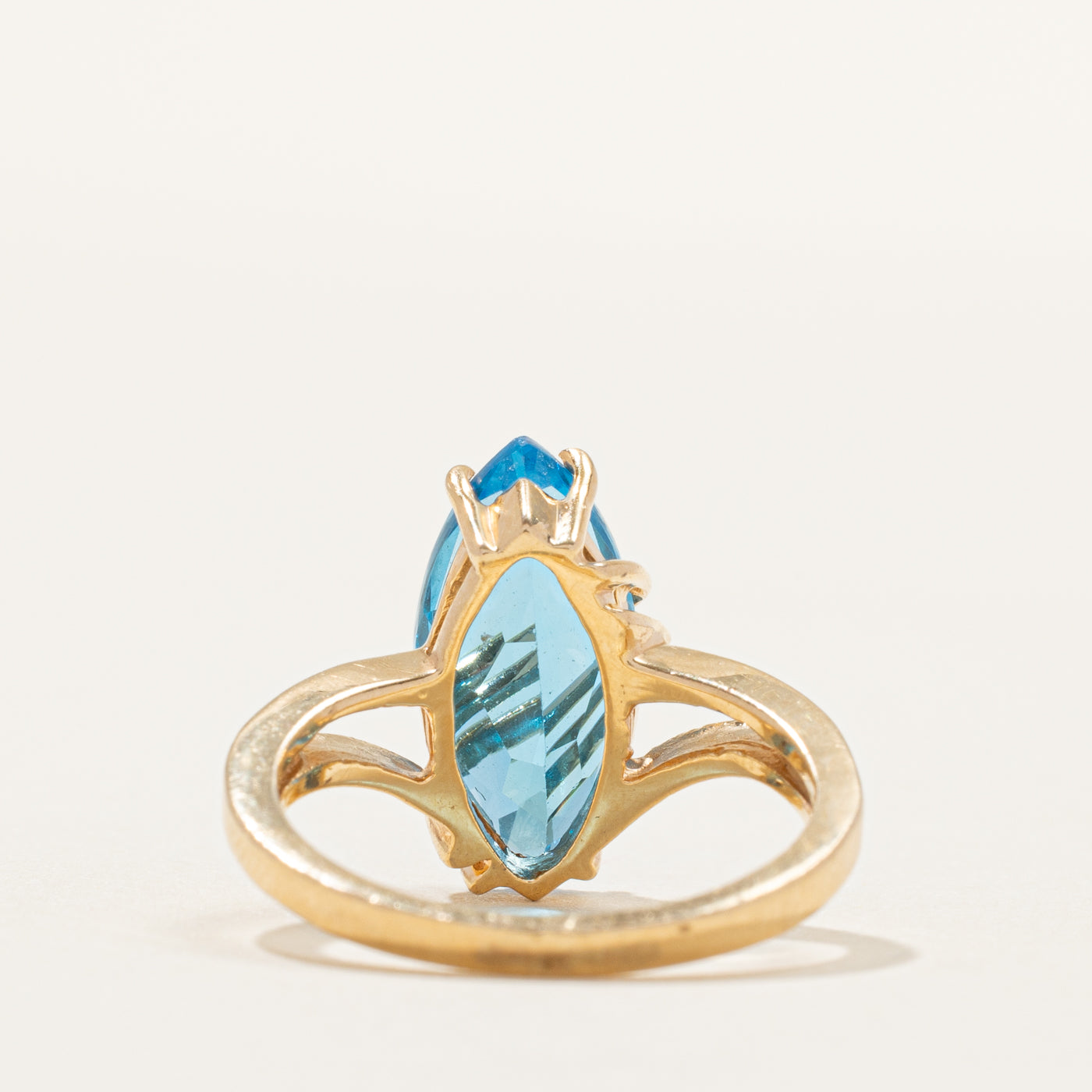 Marquise Cut Topaz Chevron Ring | 3.06ct | SZ 5.25