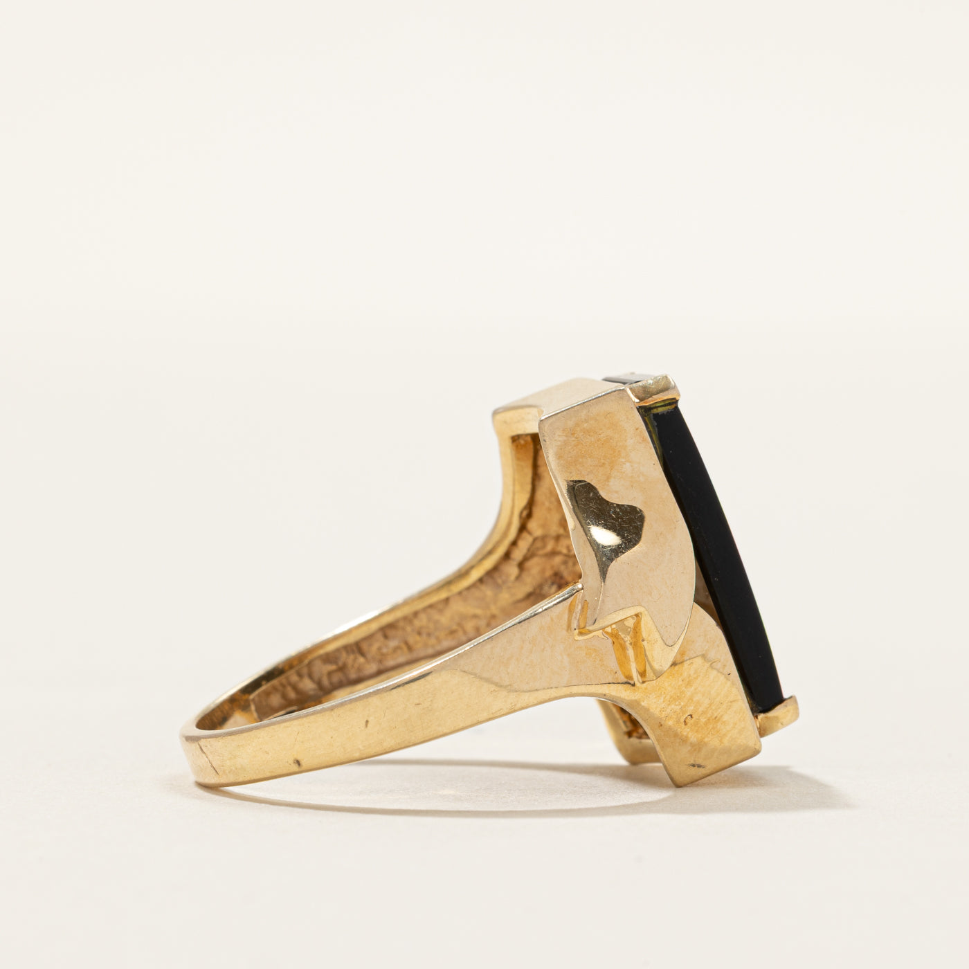 Rectangle Cut Onyx Signet Ring | SZ 9.25