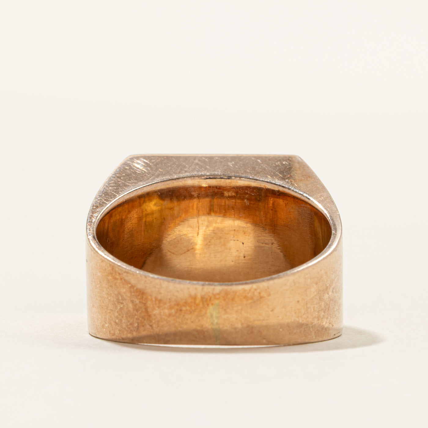 Square Flush Set Onyx Signet Ring | SZ 9.75