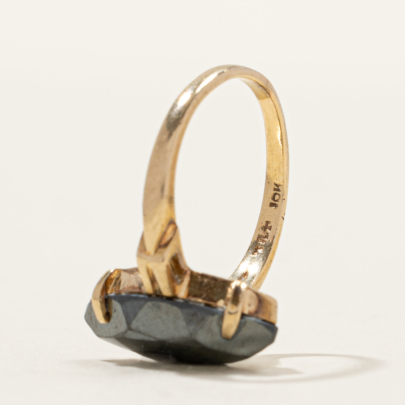 Hematite Navette Ring | SZ 4.25