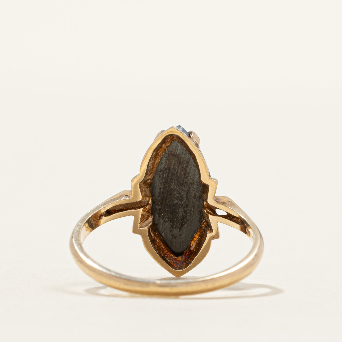 Hematite Navette Ring | SZ 6.5