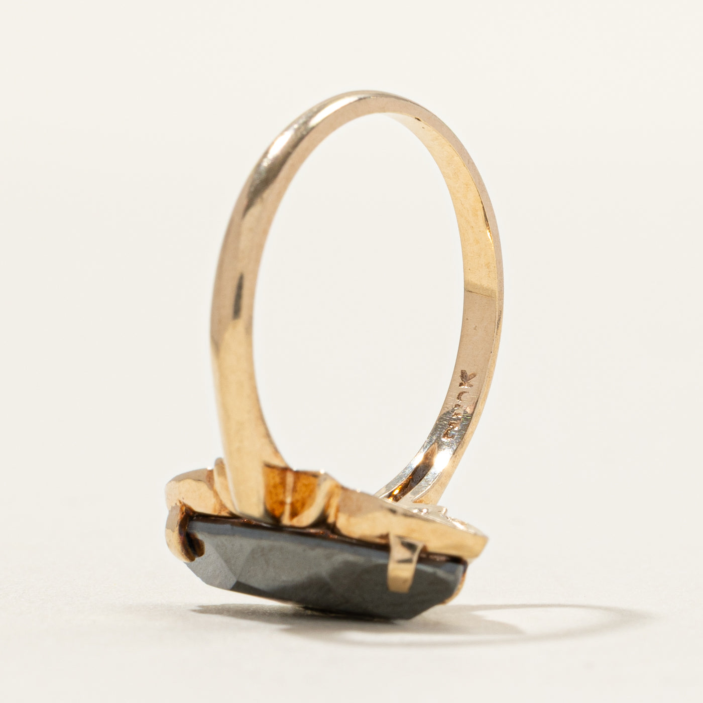 Hematite Navette Ring | SZ 6.5