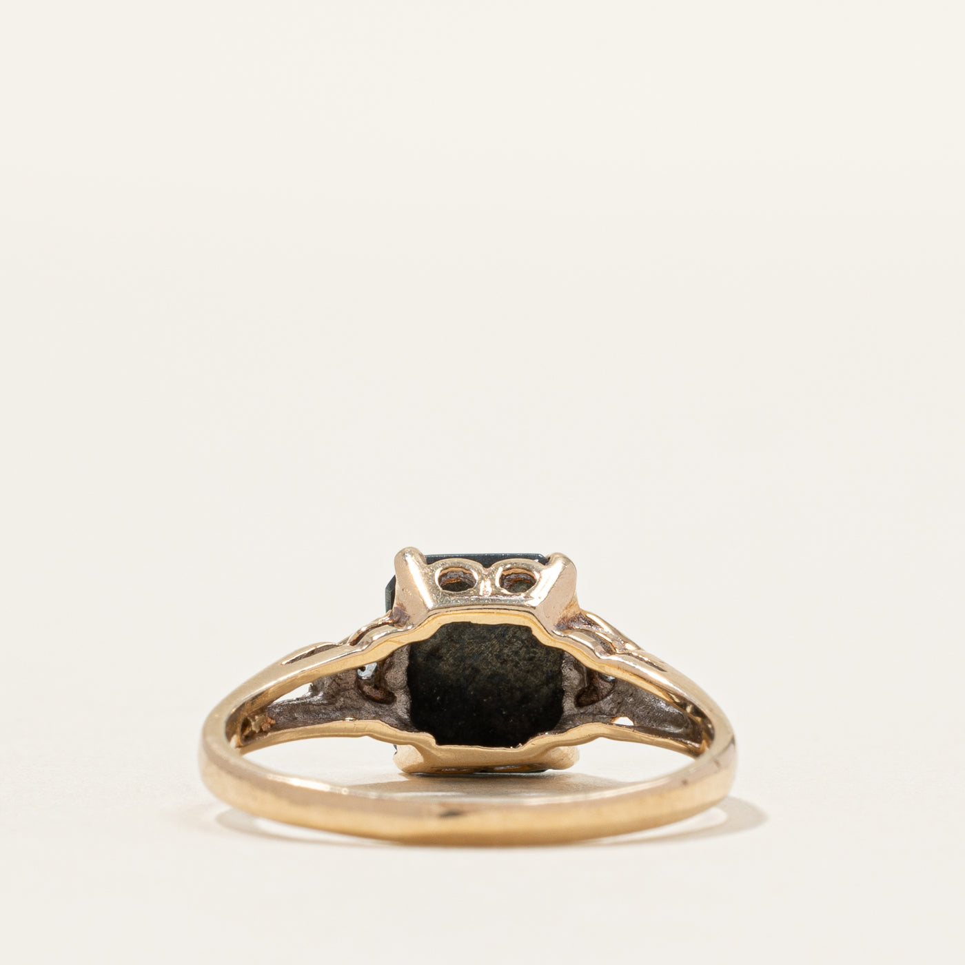Hematite & Diamond Accented Ring | 0.002ctw | SZ 5.5