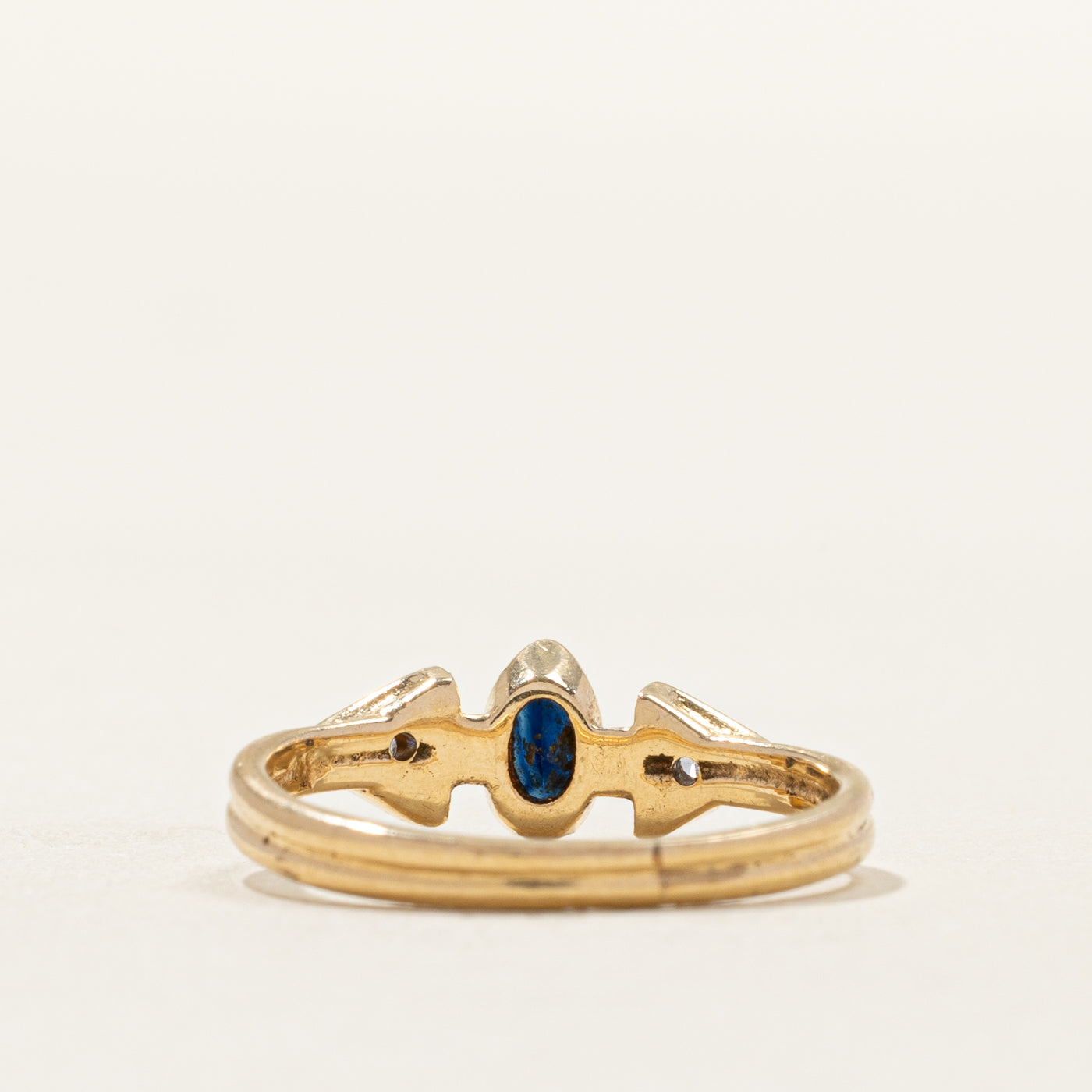 Marquise Cut Sapphire & Diamond Ring | 0.03ctw | SZ 3.75